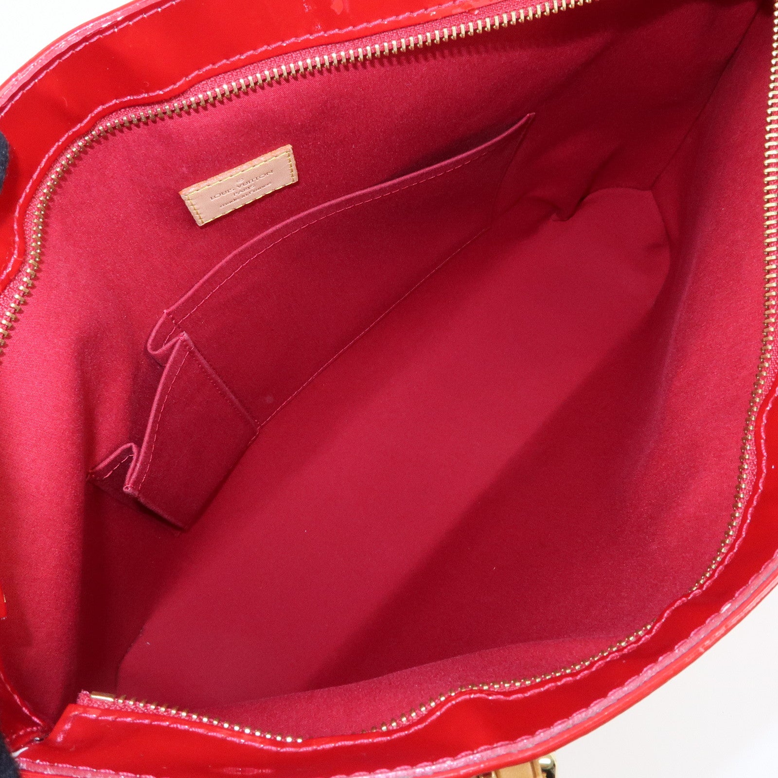 Louis Vuitton Monogram Vernis Brentwood Tote Bag Hand Bag Red M91989