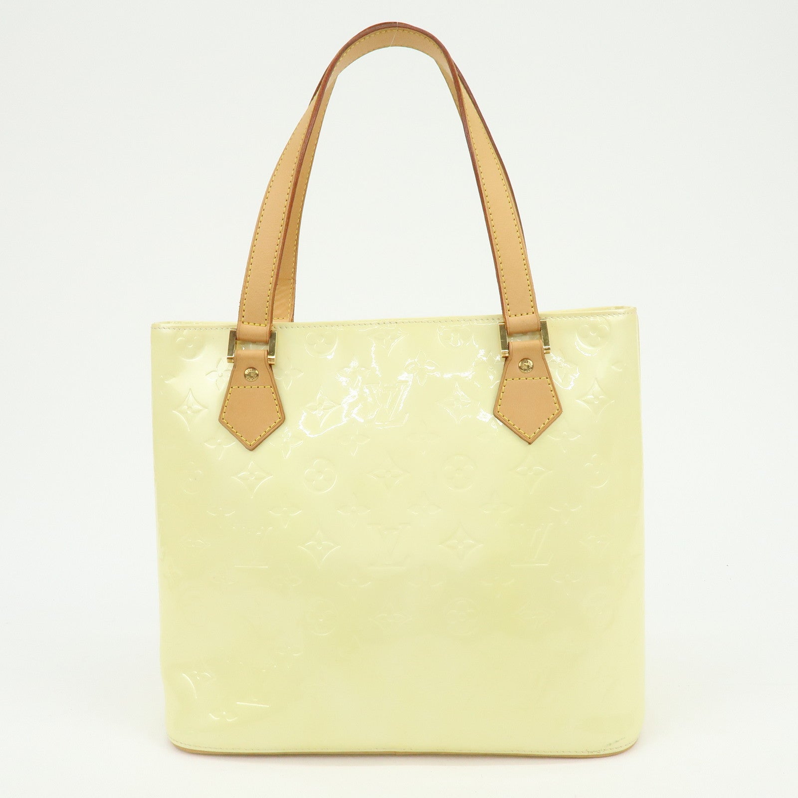 Louis Vuitton Monogram Vernis Houston Tote Hand Bag Beige M91004