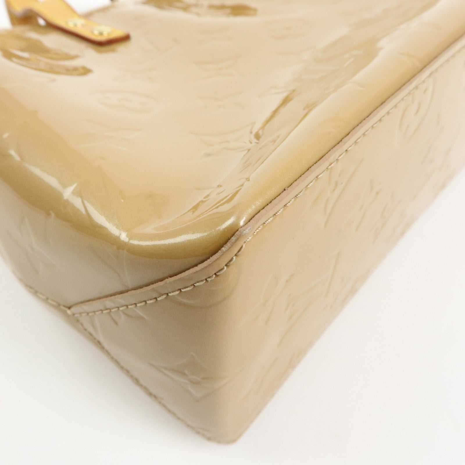 Louis Vuitton Monogram Vernis Reade PM Leather Hand Bag Noisette M91334