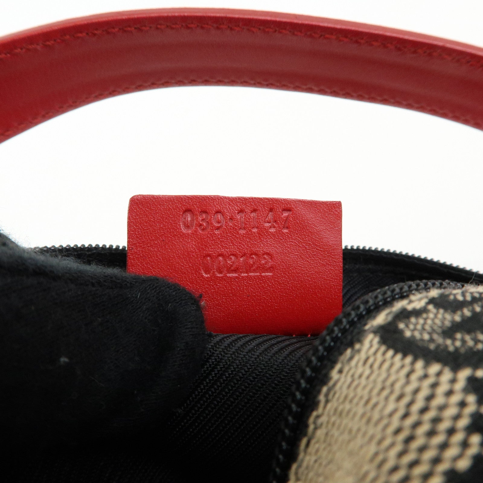 GUCCI GG Canvas Leather Vanity Accessory Pochette Mini Pouch 0391147
