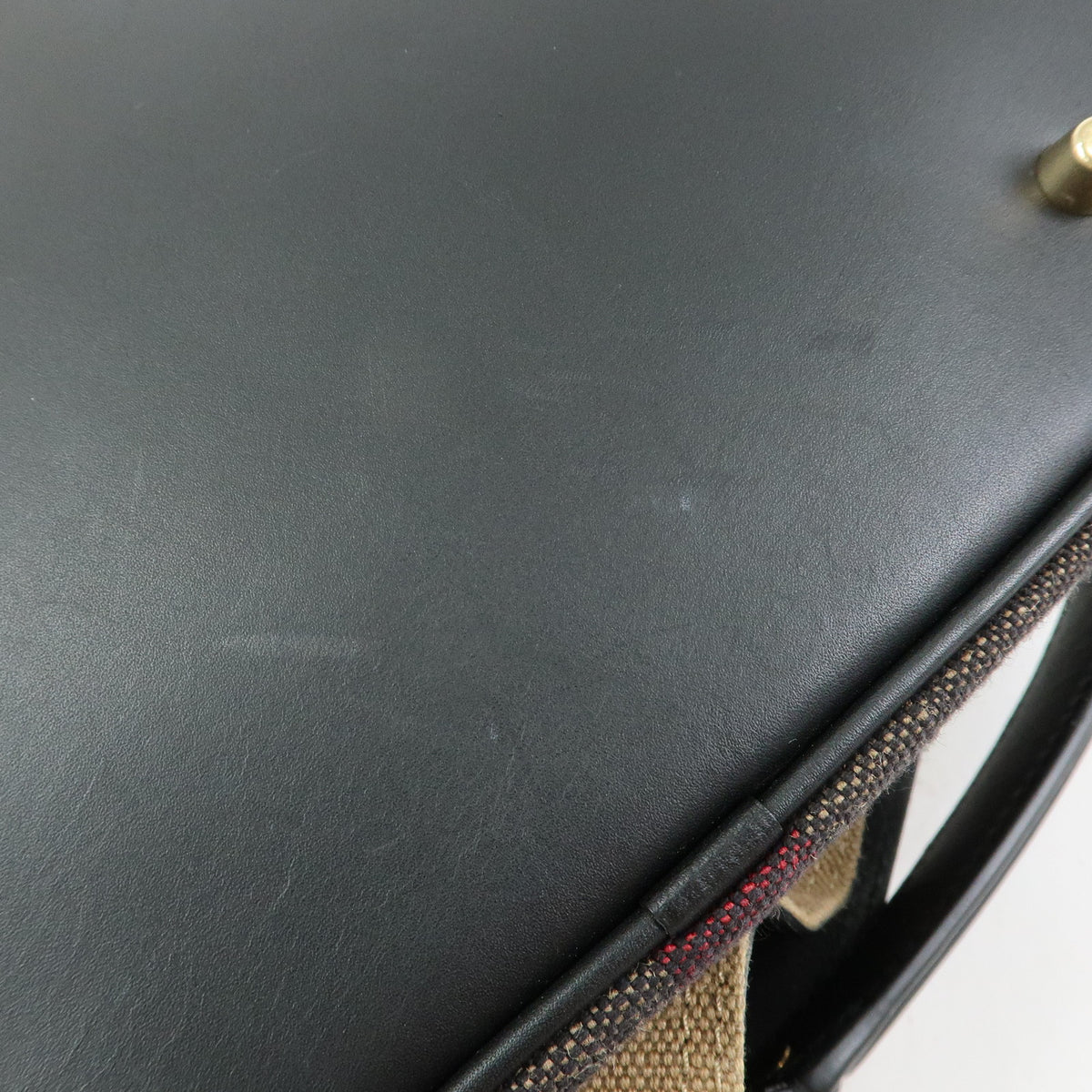 BURBERRY Nova Plaid Ashby Canvas Leather 2Way Bag Shoulder Bag Black
