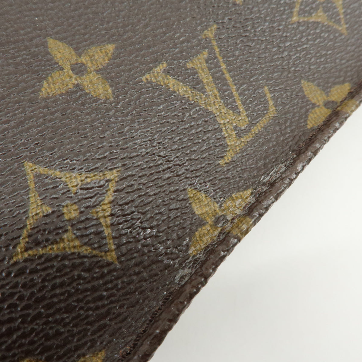 Louis Vuitton Monogram Sac Plat Tote Bag Hand Bag Brown M51140