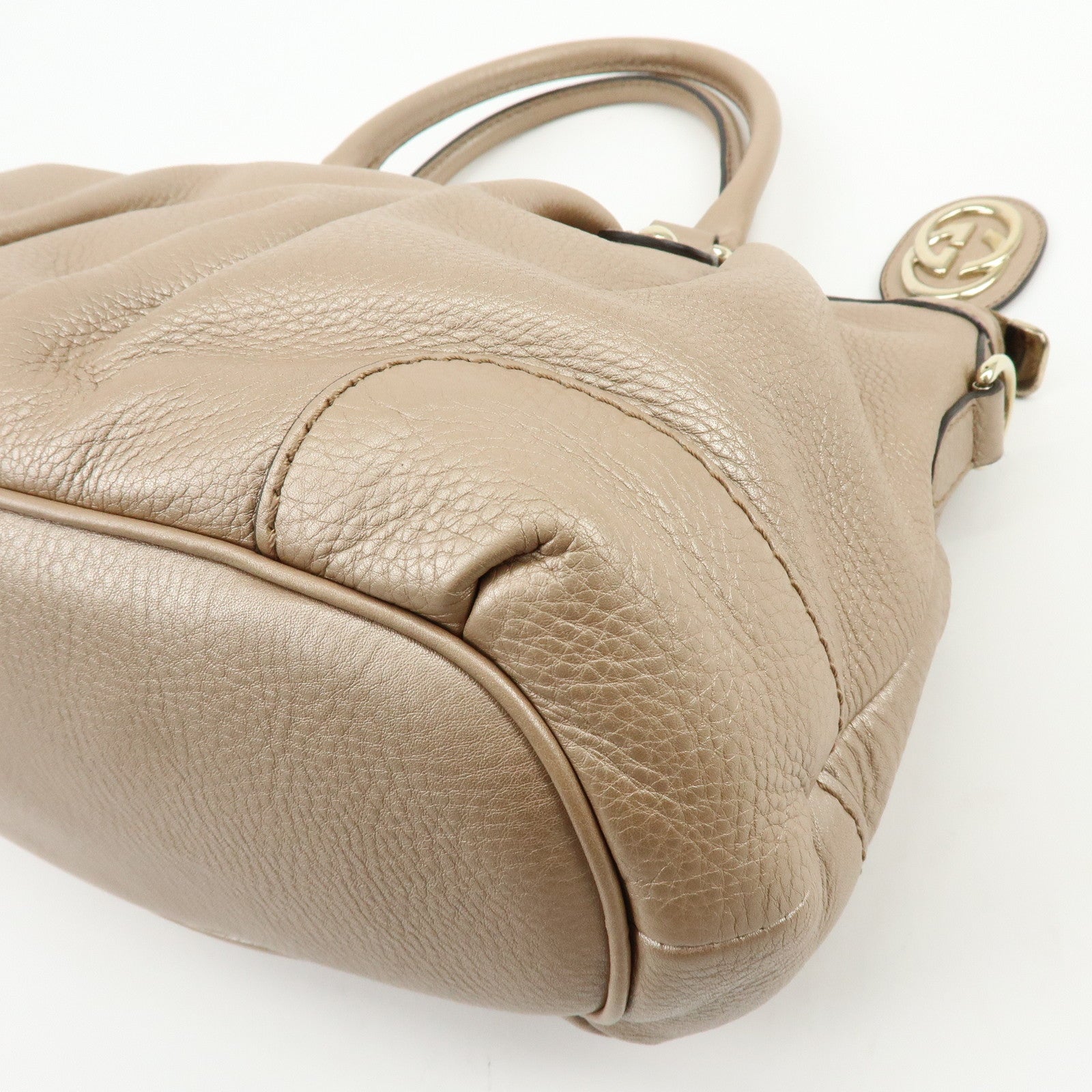 GUCCI Sukey Interlocking G Leather 2Way Shoulder Hand Bag 247902