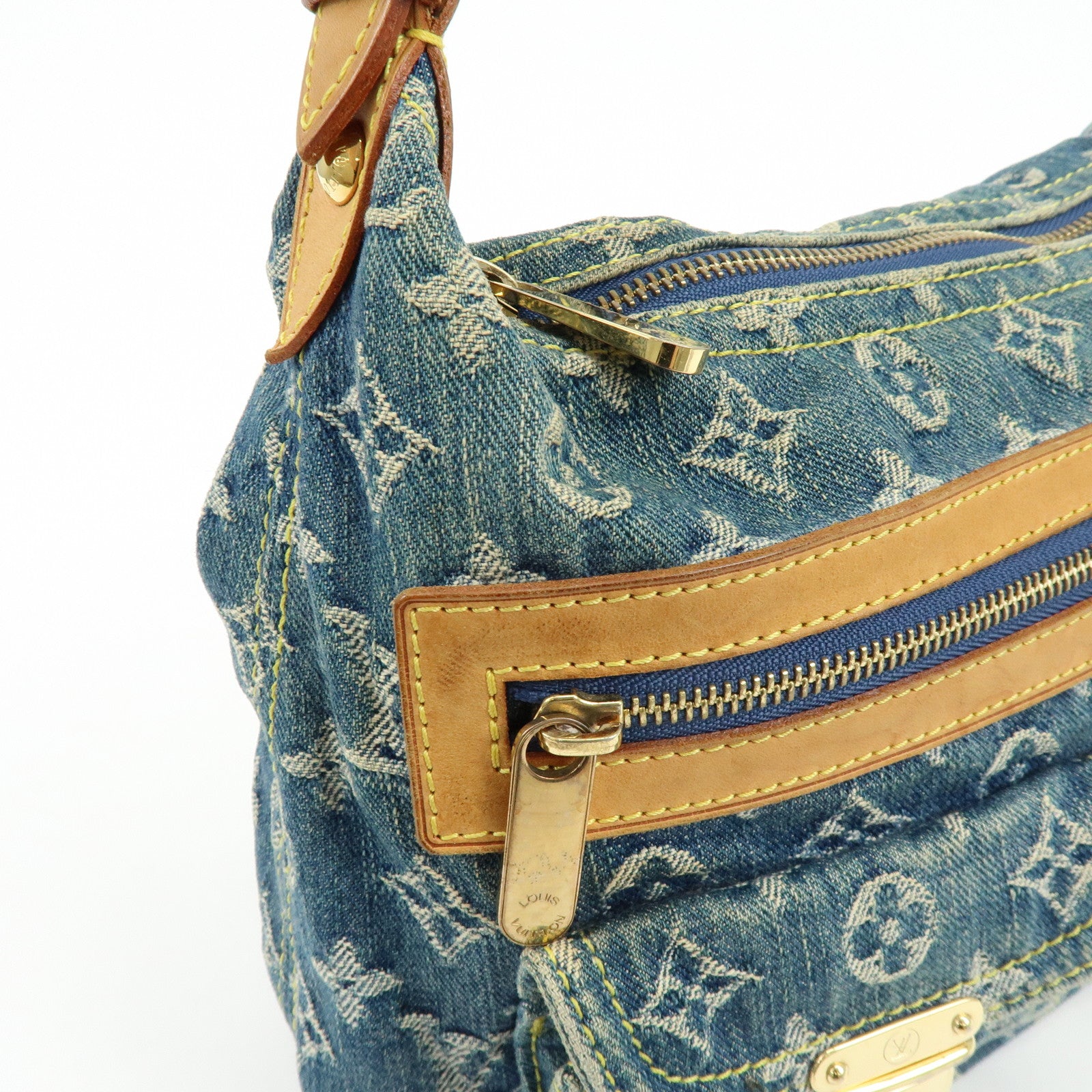 Louis Vuitton Monogram Denim Baggy PM 2Way Bag Shoulder Bag M95049