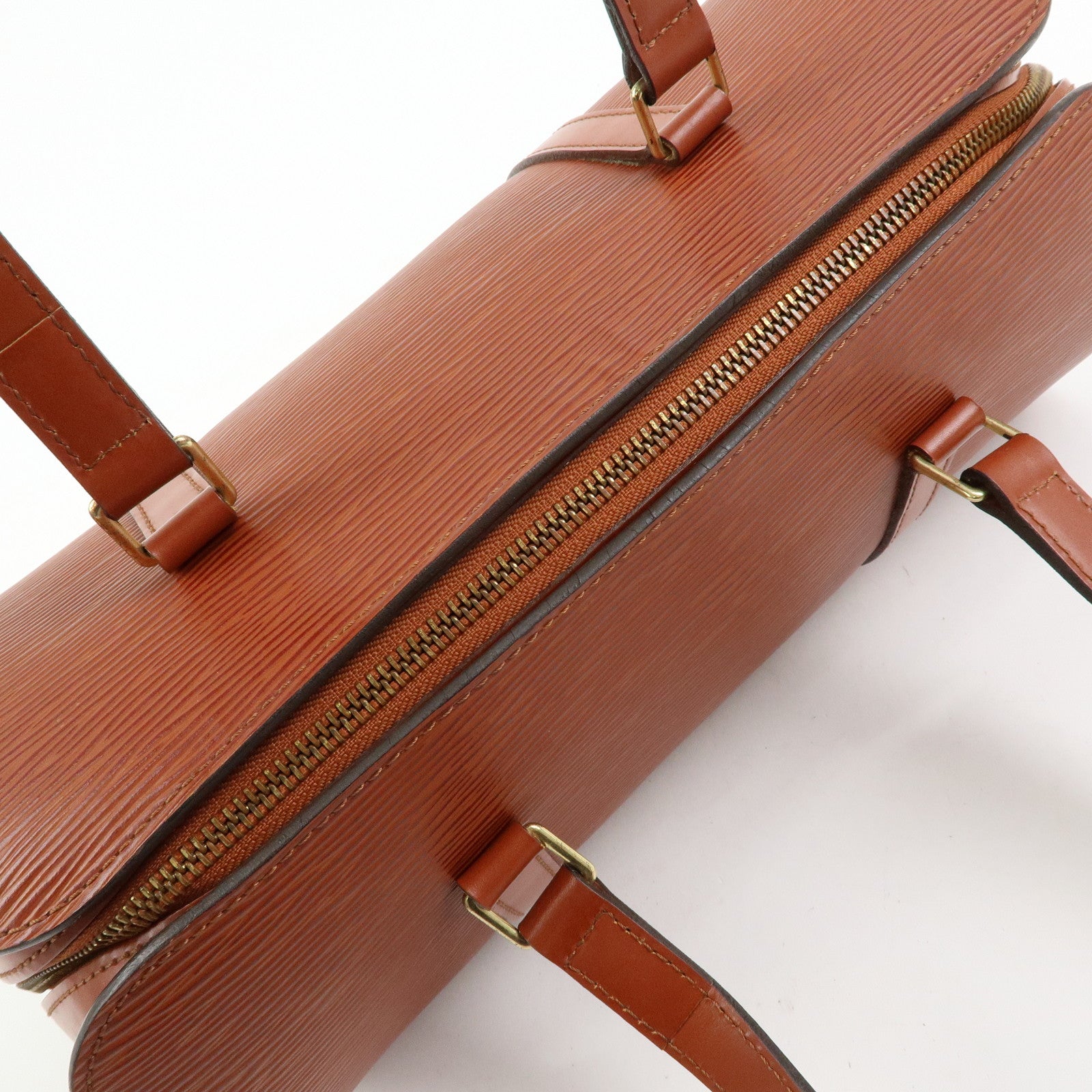Louis Vuitton Epi Soufflot Leather Hand Bag Kenya Brown M52223