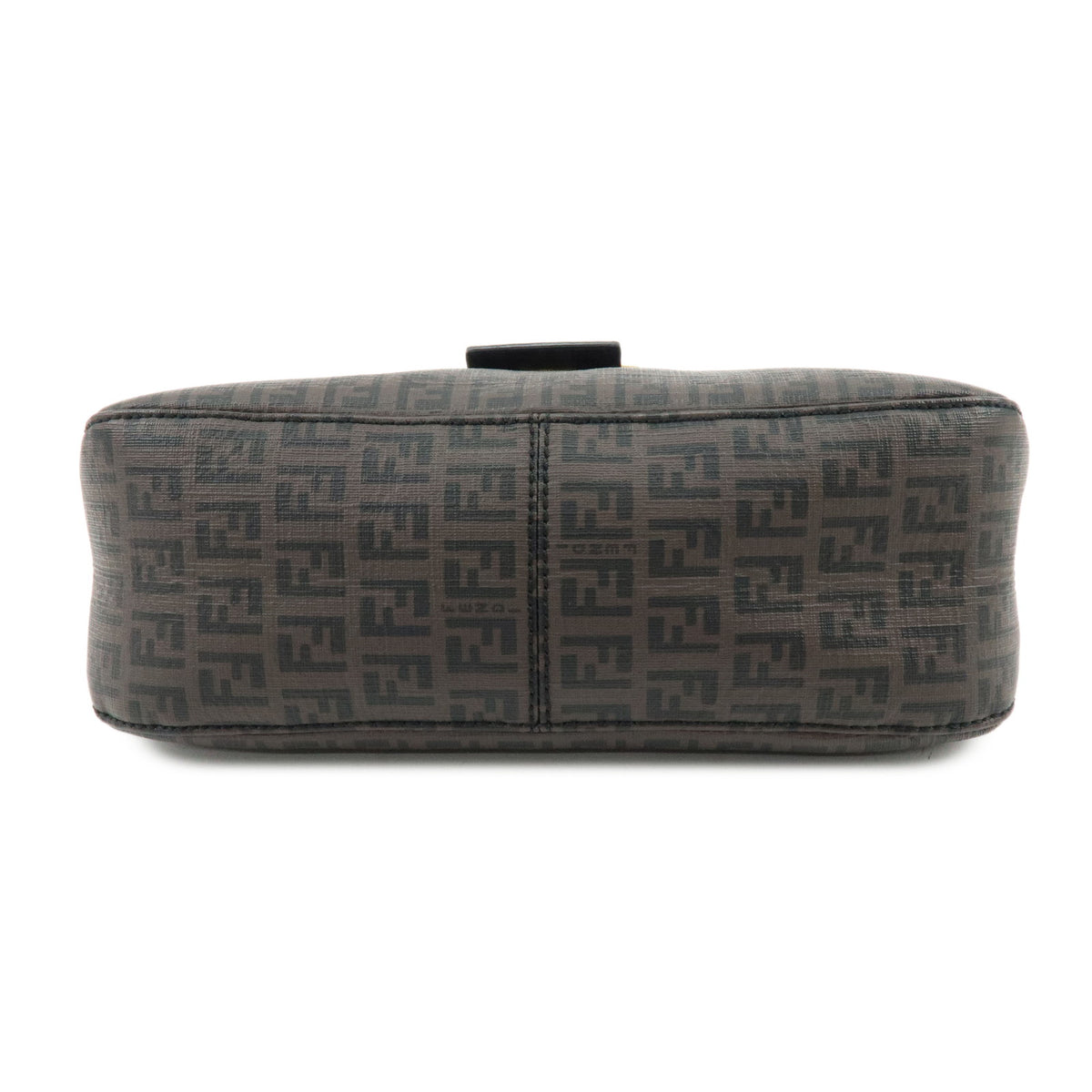 FENDI Zucchino PVC Leather Chain Shoulder Bag Hand Bag Brown 8BR003