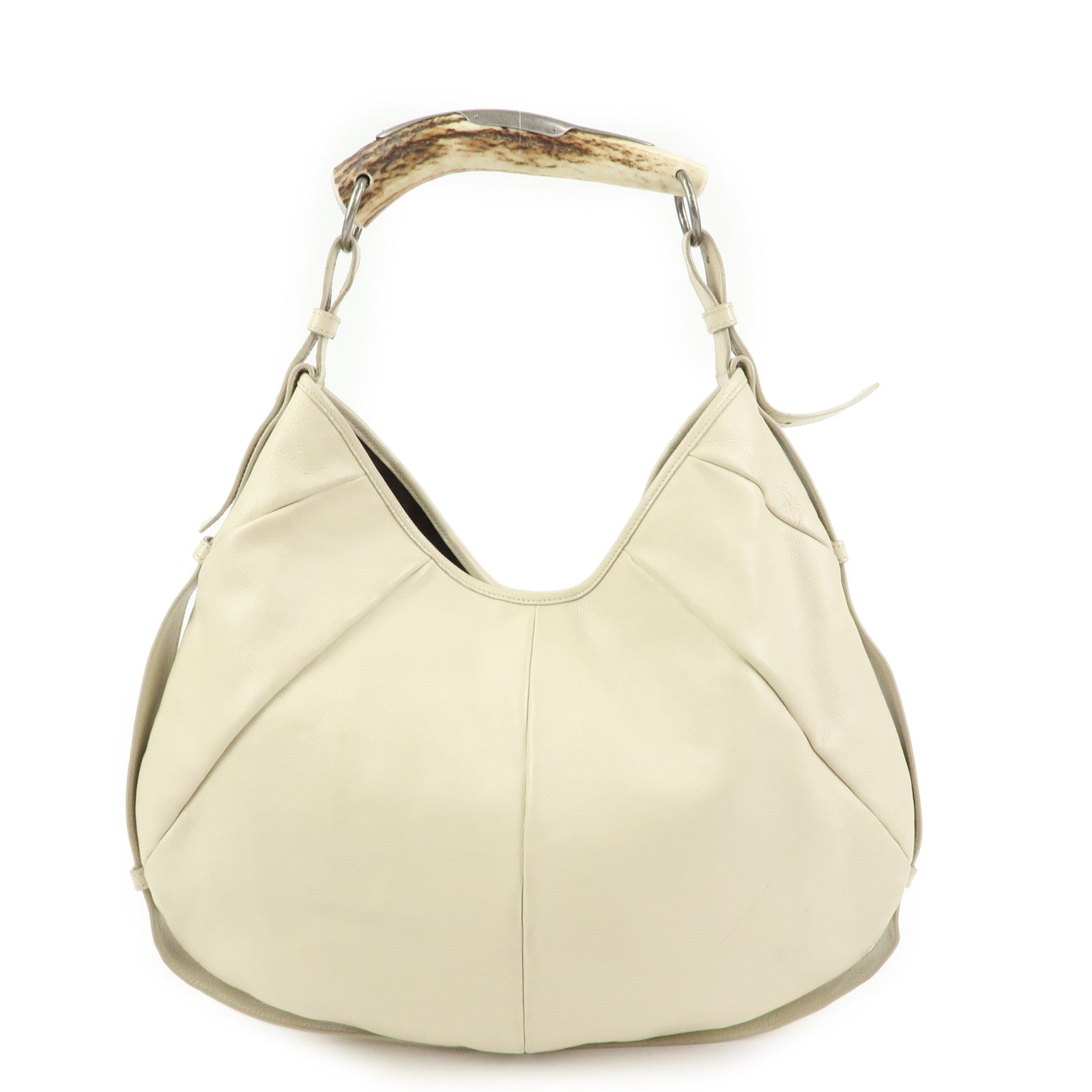 YVES SAINT LAURENT PARIS Mombasa Shoulder Bag Horn Handle 95363