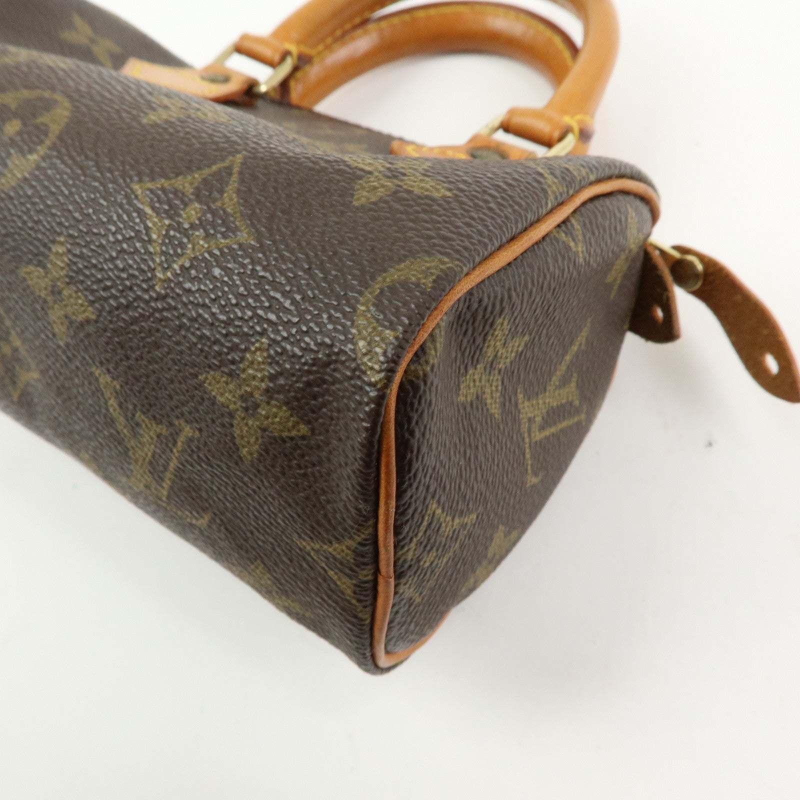 Louis Vuitton Monogram Mini Speedy Hand Bag Brown M41534