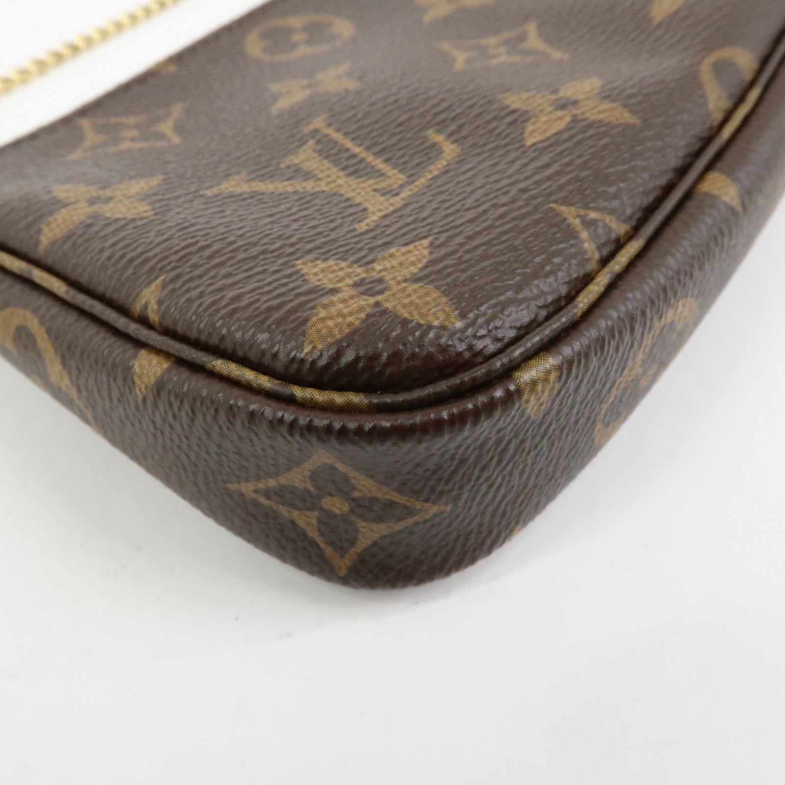 Louis Vuitton Monogram Mini Pochette Accessoires Hand Bag M58009