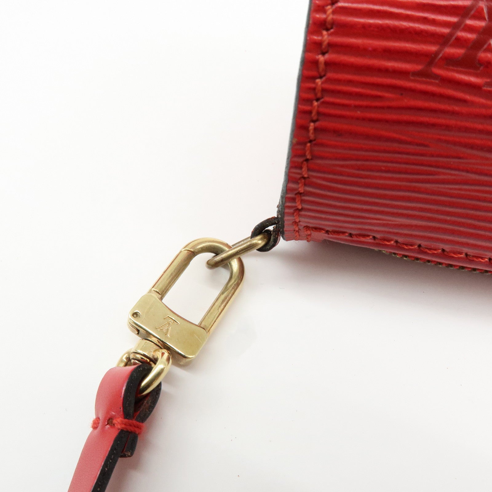 Louis Vuitton Epi Soufflot with Pouch Hand Bag Castilian Red M52227