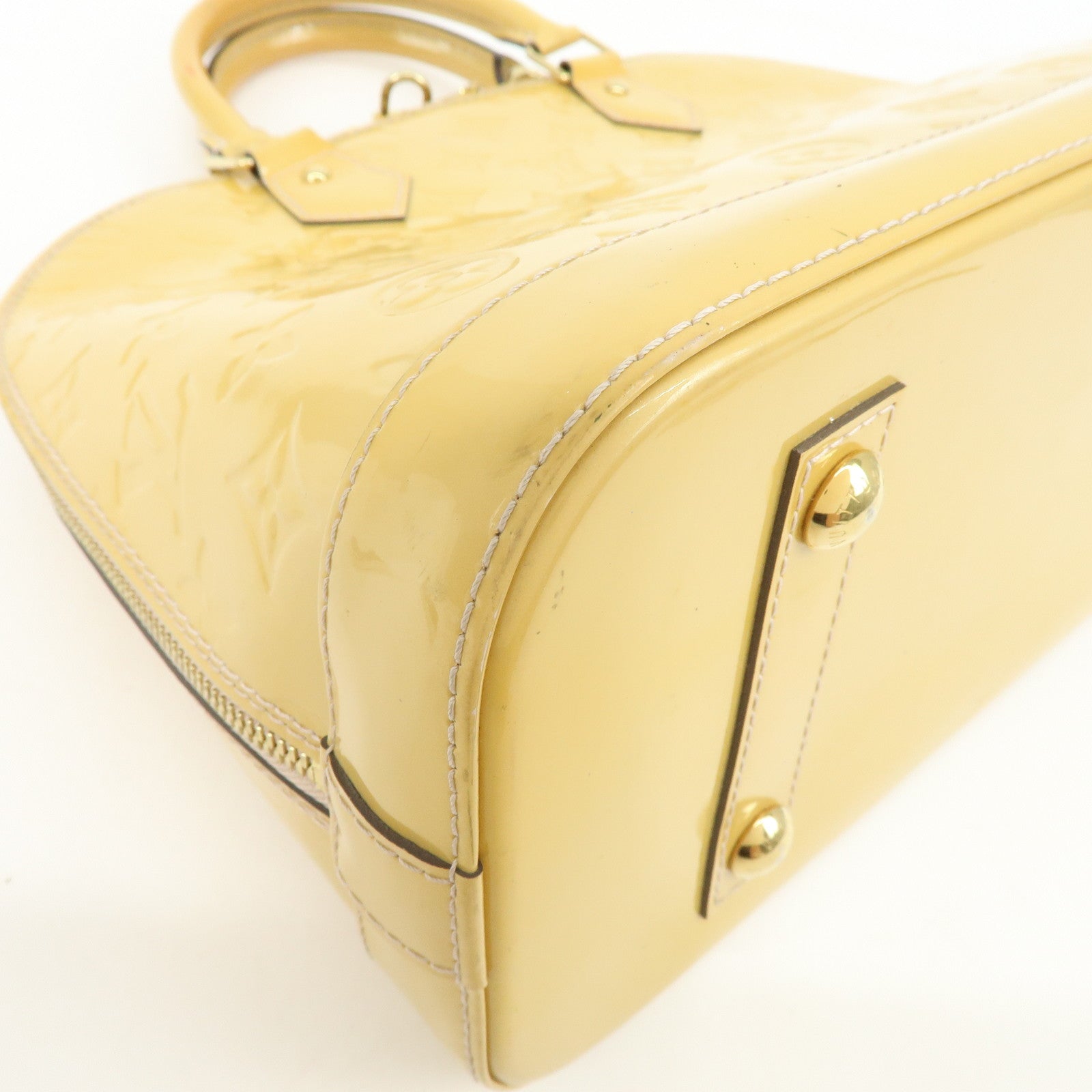 Louis Vuitton Monogram Vernis Alma PM Hand Bag Rose Florentins M91614