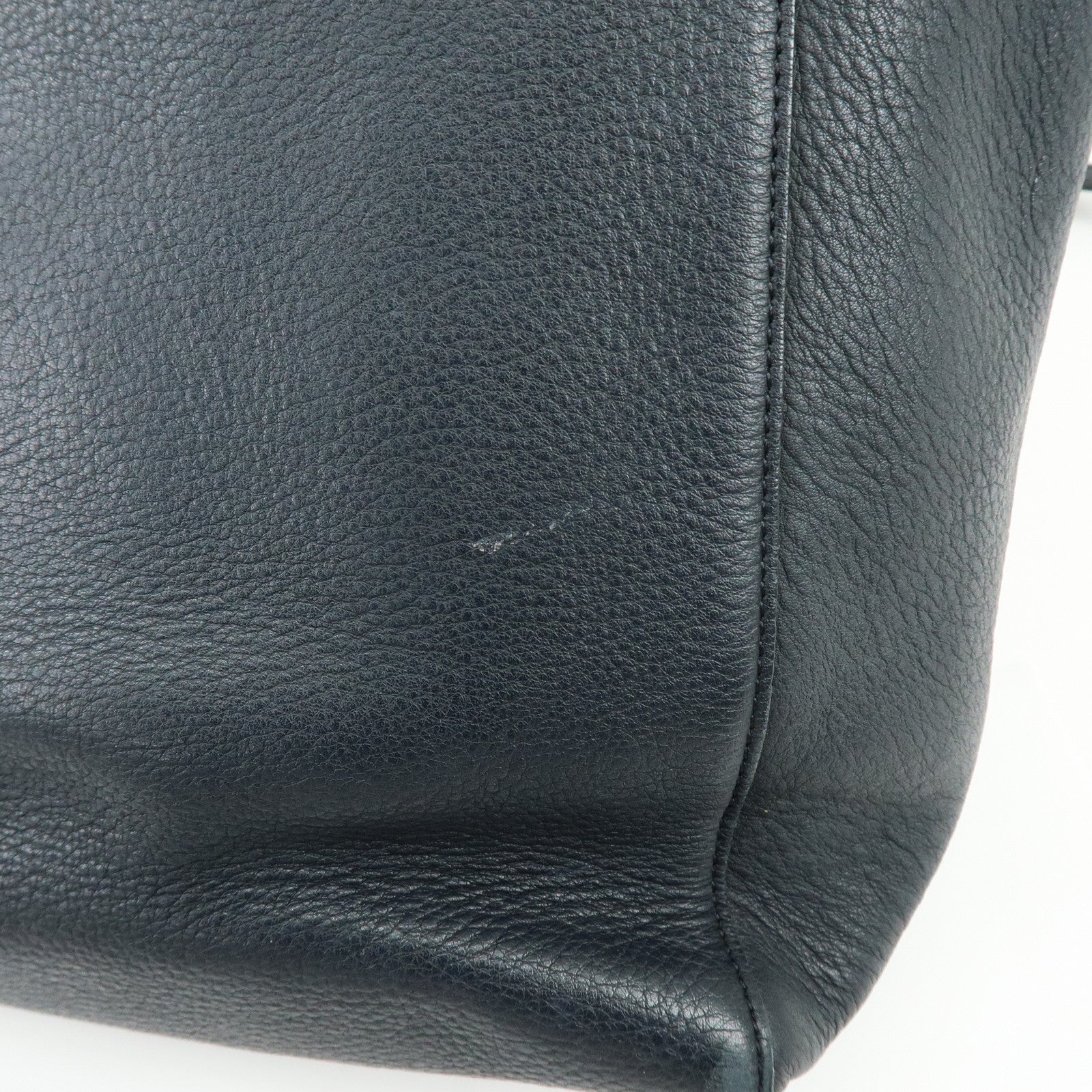 CELINE Cabas Phantom Leather Shoulder Bag Tote Bag Black