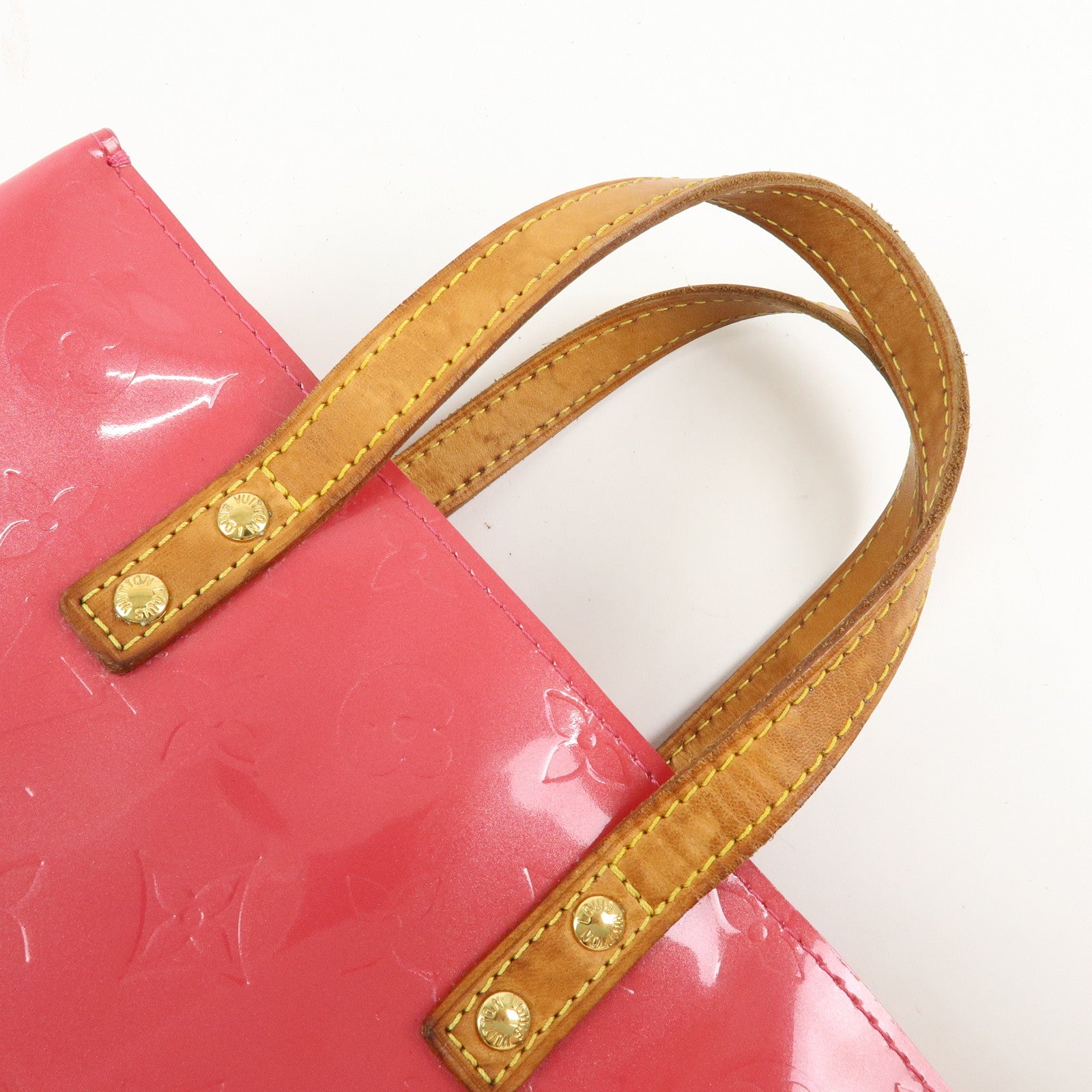Louis Vuitton Monogram Vernis Reade PM Hand Bag Framboise M9132F