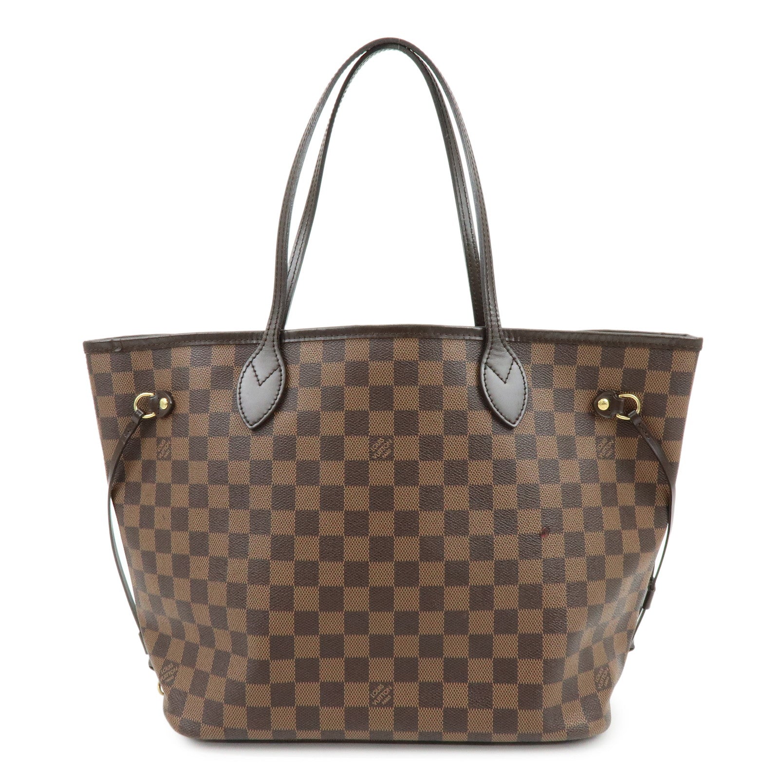 Louis Vuitton Damier Ebene Neverfull MM Tote Bag Cerise N41358
