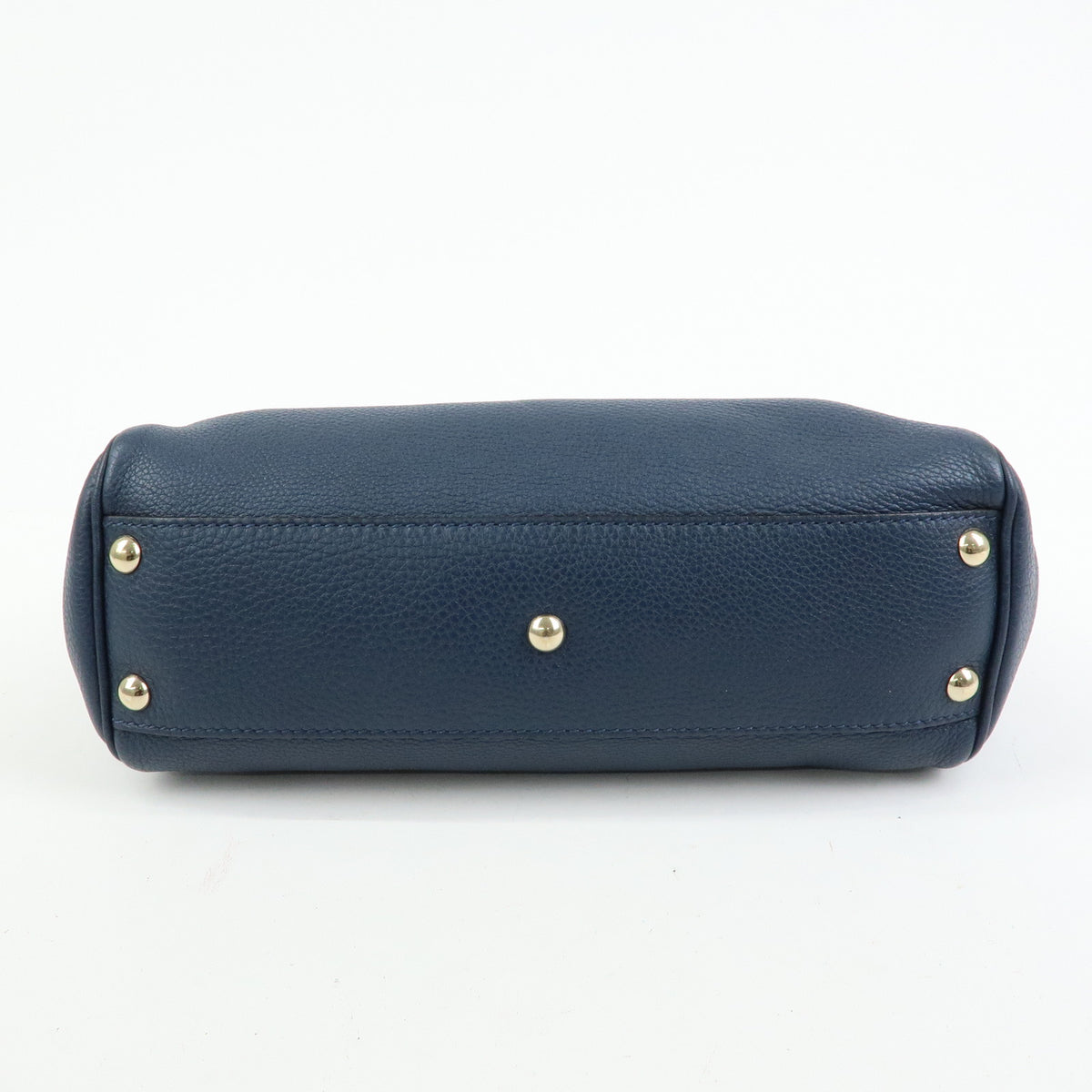 GUCCI Bamboo Shopper Small Leather 2Way Bag Tote Bag Navy 336032