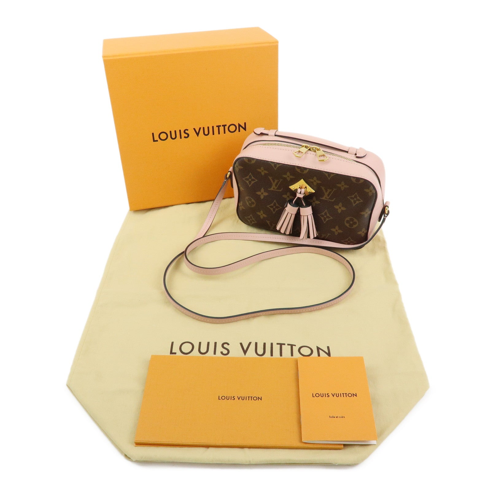 Louis Vuitton Monogram Saintonge Canvas Shoulder Bag Rose Poodle M44442