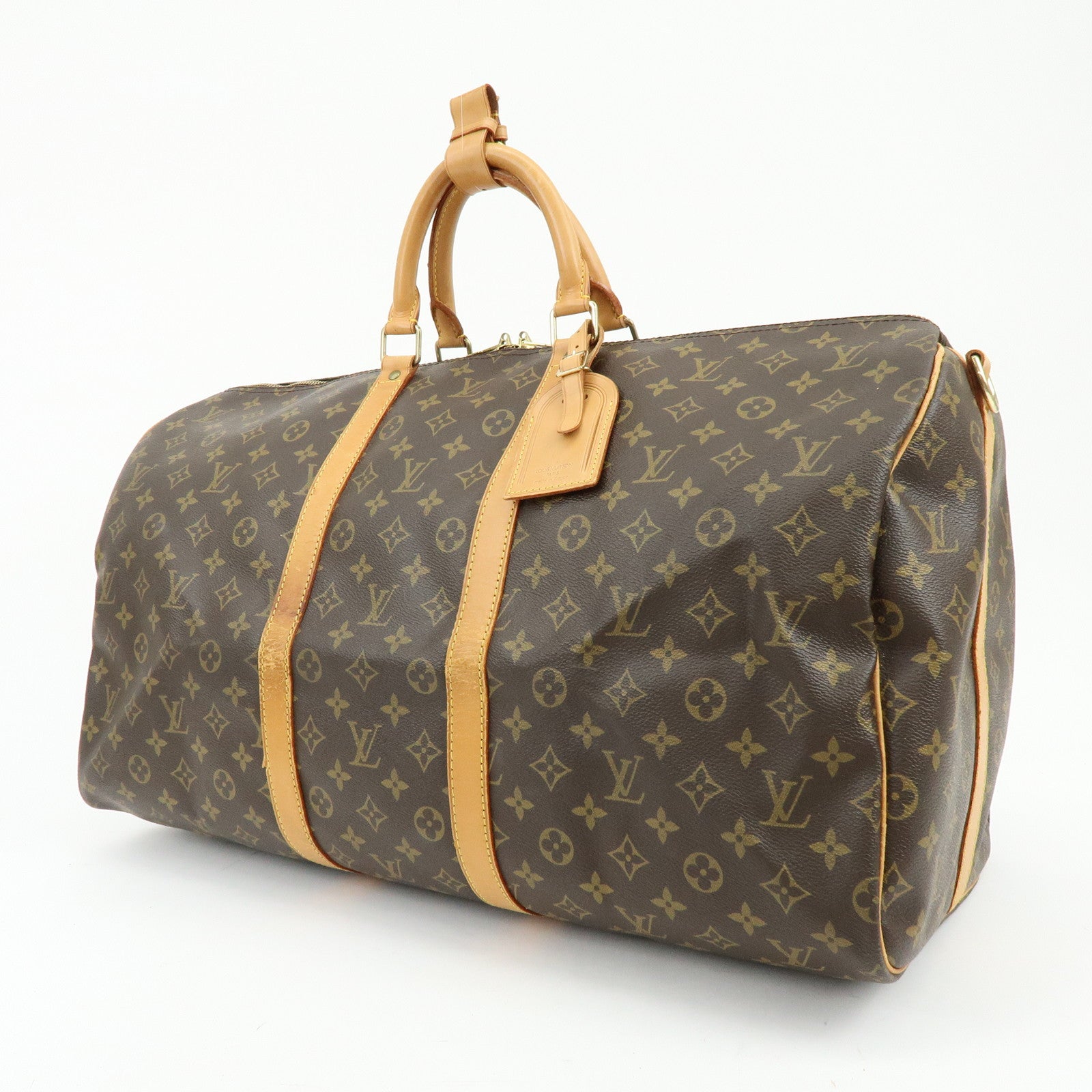 Louis Vuitton Monogram Keep All Bandouliere 55 Boston Bag M41414