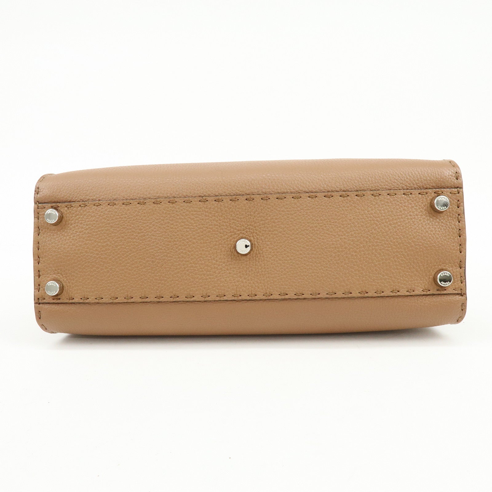 FENDI Selleria Peekaboo Medium Leather 2Way Hand Shoulder Bag 8BN290