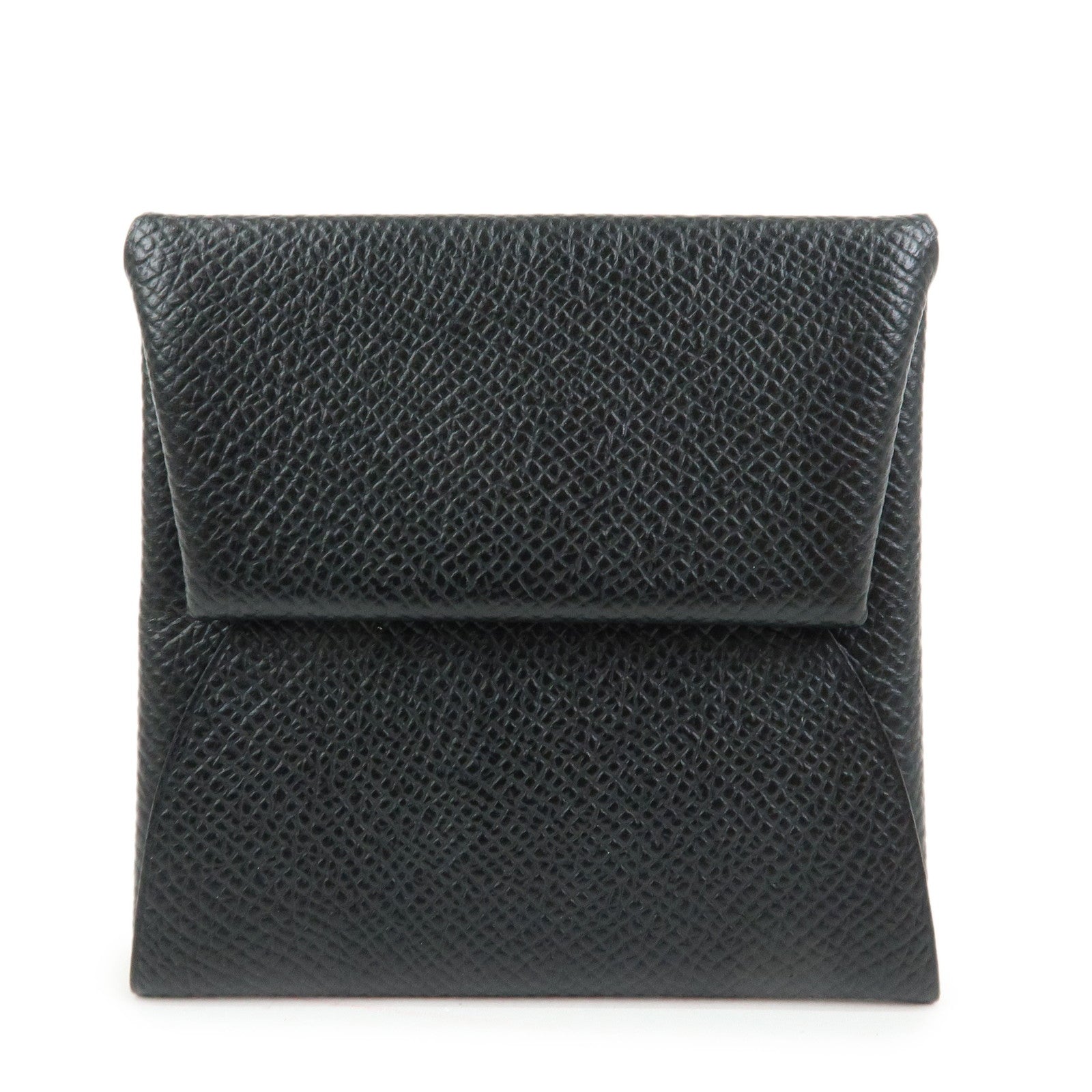 HERMES Bastia Veau Epsoｍ A Stamped Coin Case Coin Purse Black