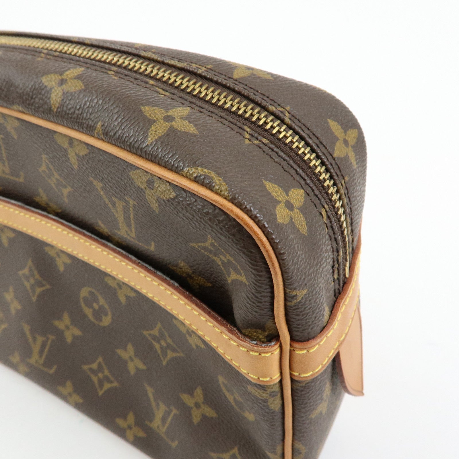 Louis Vuitton Monogram Compiegne 28 Pouch Clutch Bag Brown M51845