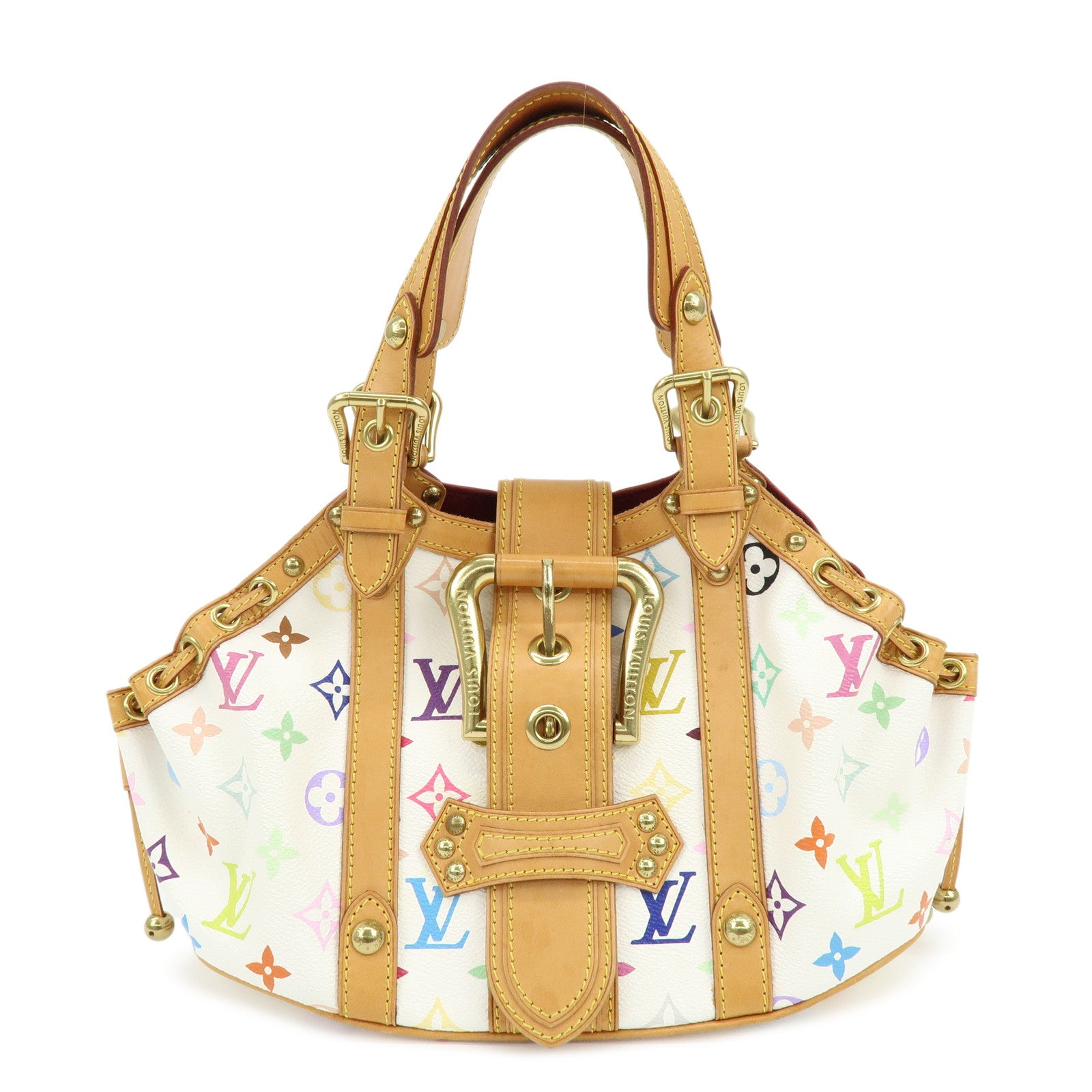 Louis Vuitton Monogram Multicolor Teda PM Hand Bag Blanc M92348