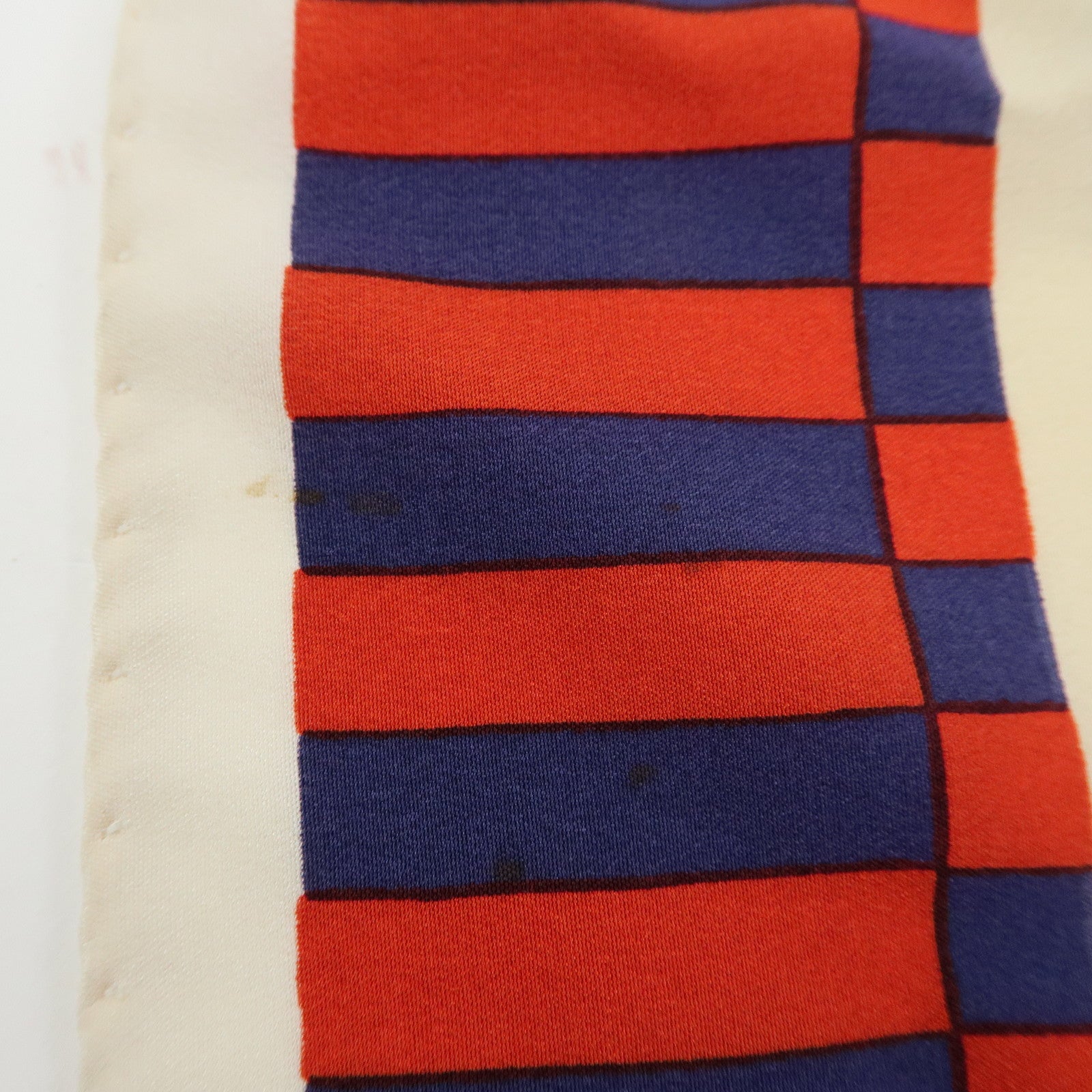 FENDI FF Logo Silk 100% Scarf White Blue Red