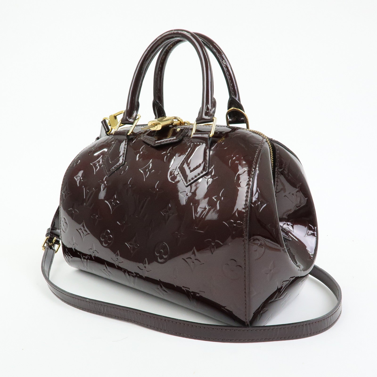 Louis Vuitton Monogram Vernis Montana Leather Hand Bag Amarante M90057