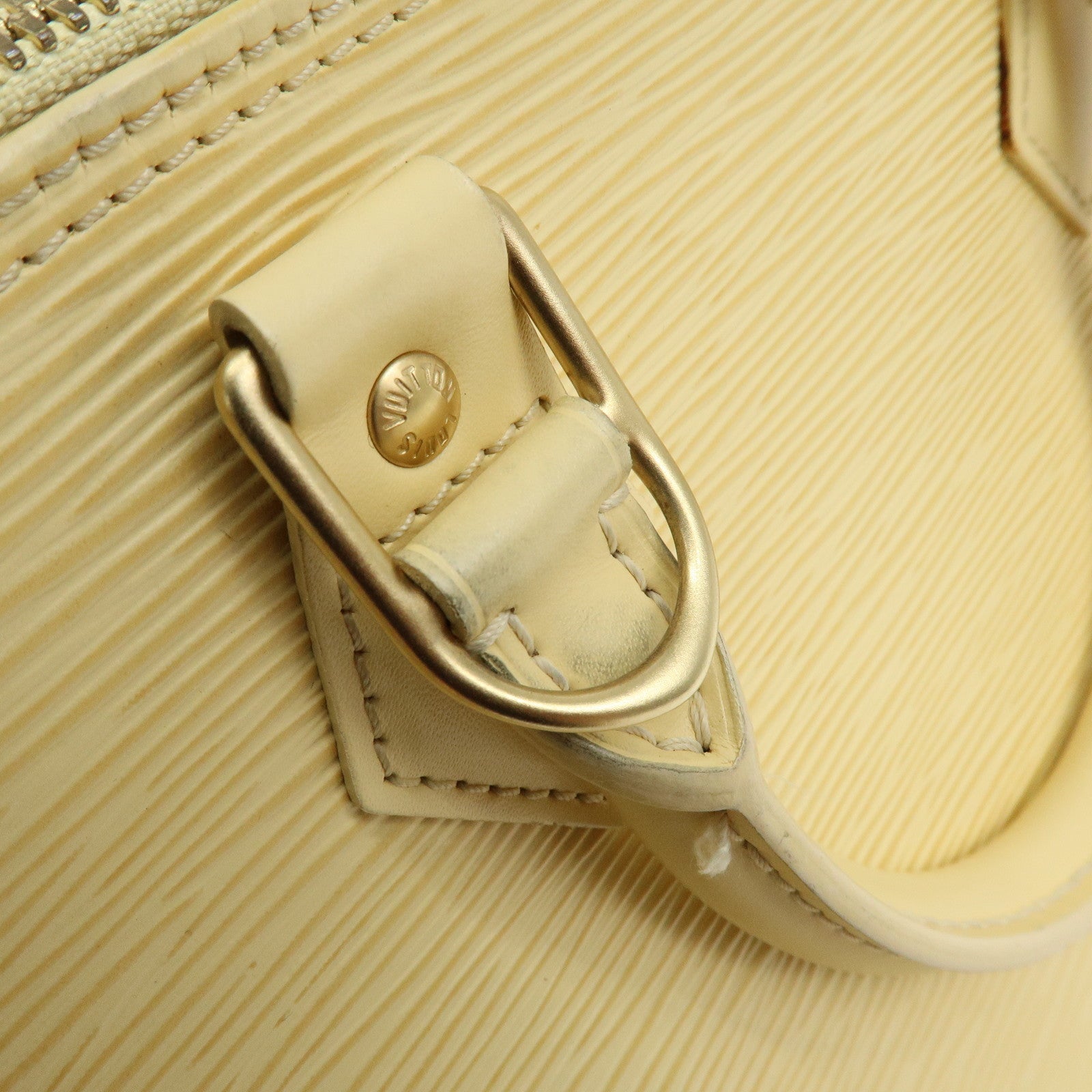 Louis Vuitton Epi Alma Leather Hand Bag Vanilla Light Yellow M5214A