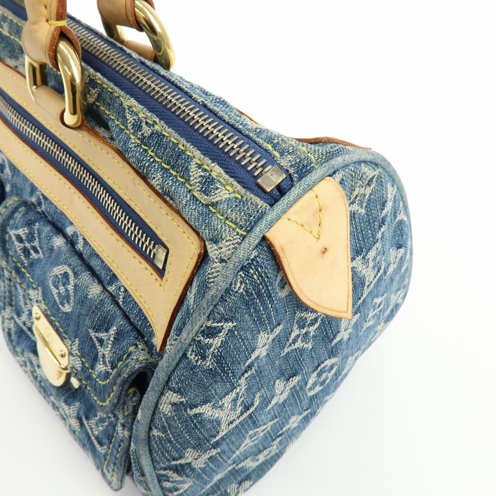 Louis Vuitton Monogram Denim Neo Speedy Boston Bag Blue M95019