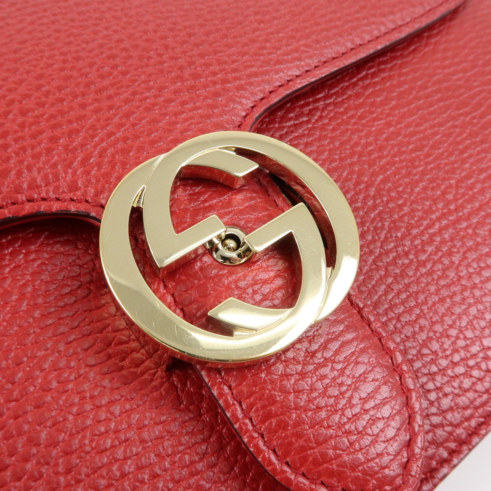 Gucci Interlocking G Leather Chain Shoulder Bag Crossbody Bag 510303