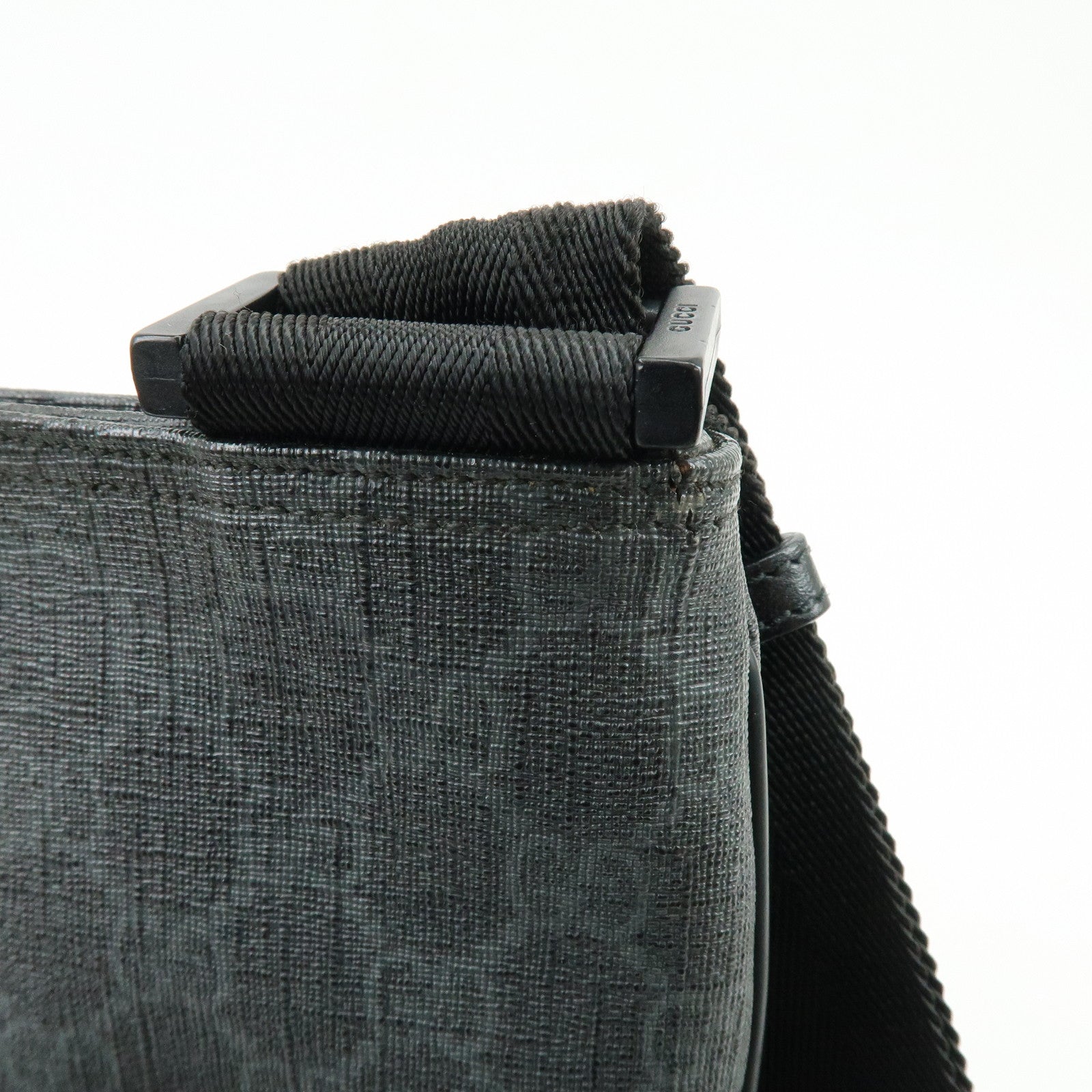GUCCI GG Supreme Leather Shoulder Bag Crossbody Bag Black 162904