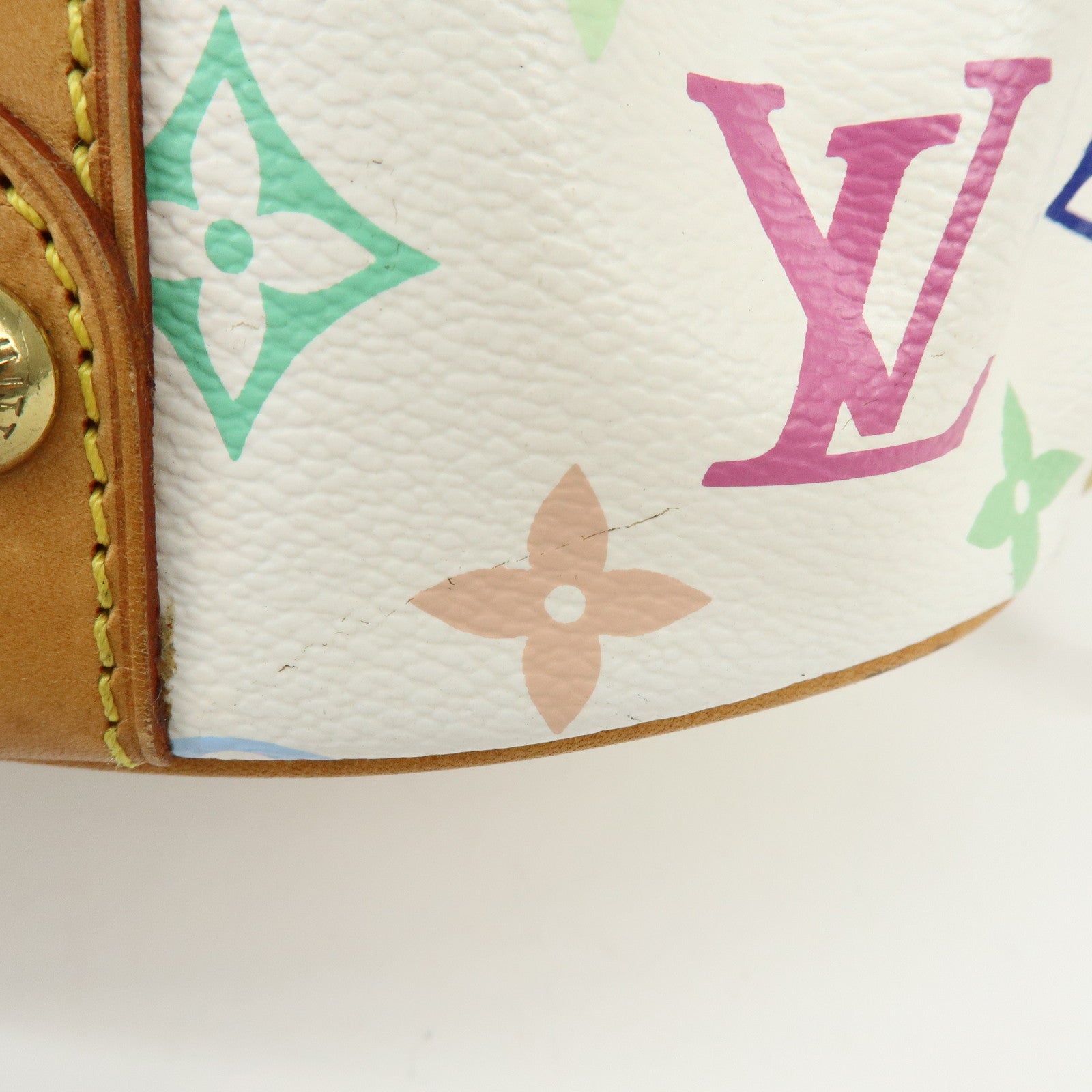 Louis Vuitton Monogram Multicolor Teda PM Hand Bag Blanc M92348