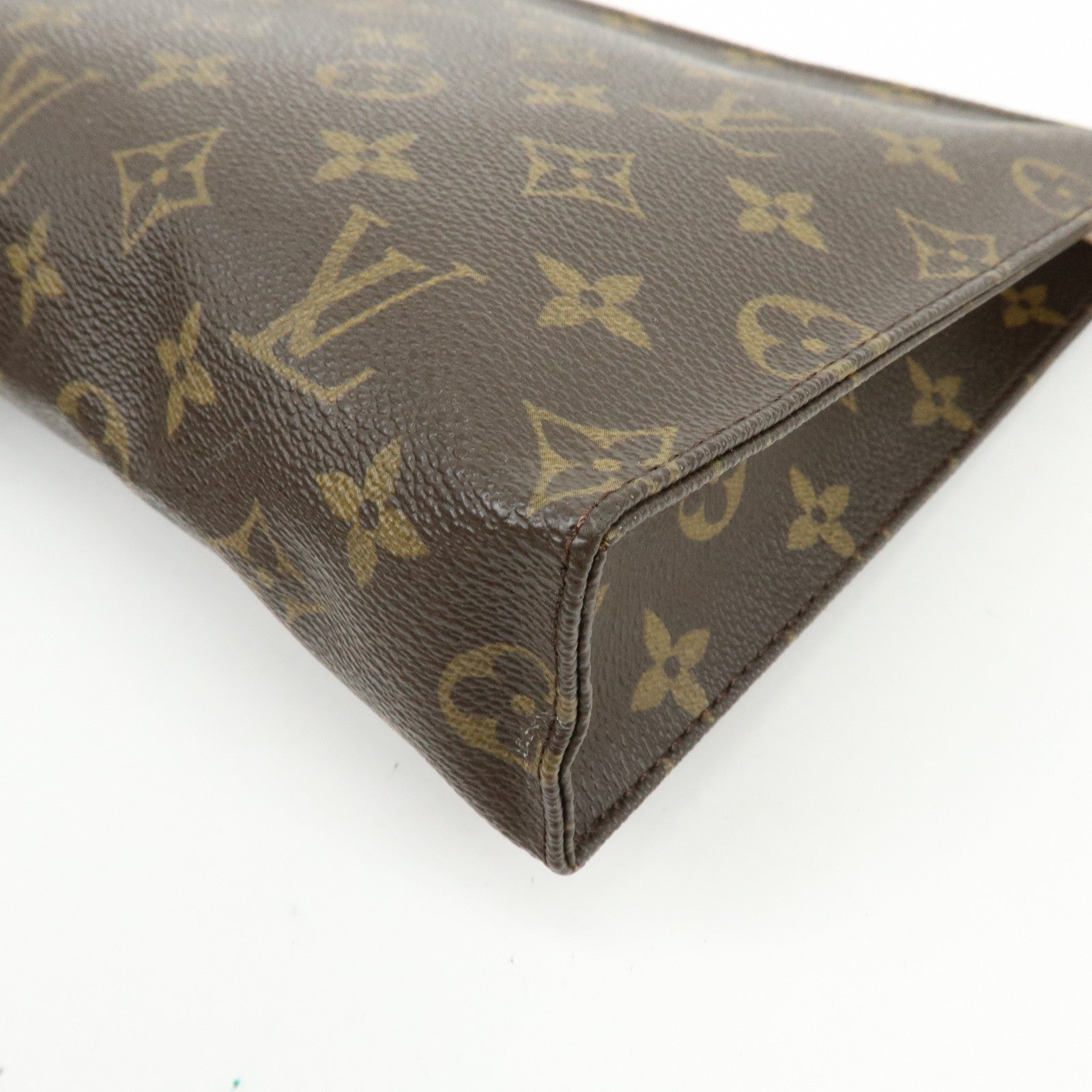 Louis Vuitton Monogram Poche Toilette 26 Clutch Bag Brown M47542