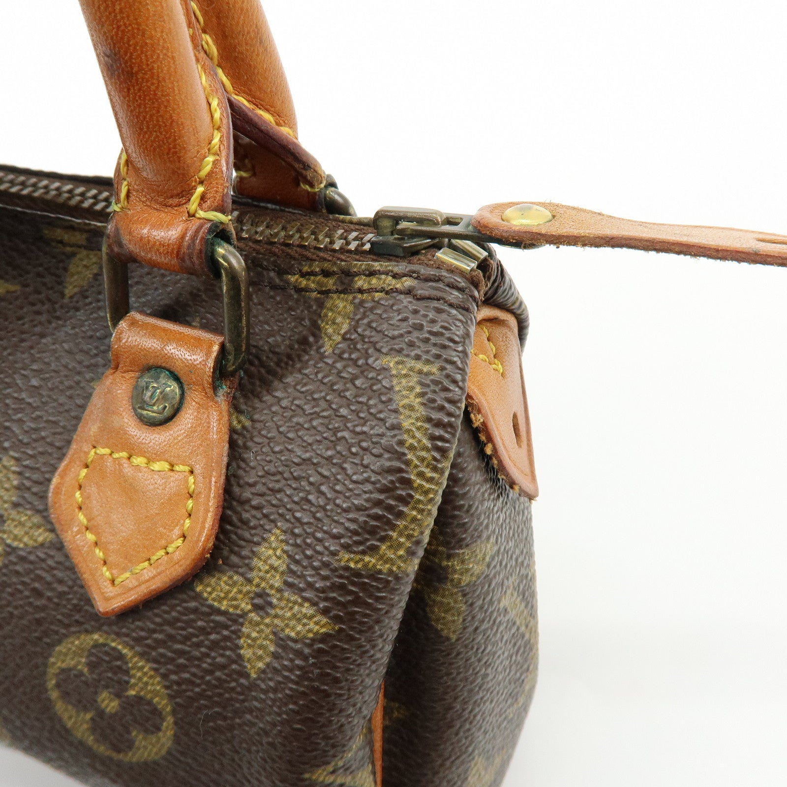 Louis Vuitton Monogram Canvas Mini Speedy Hand Bag Brown M41534