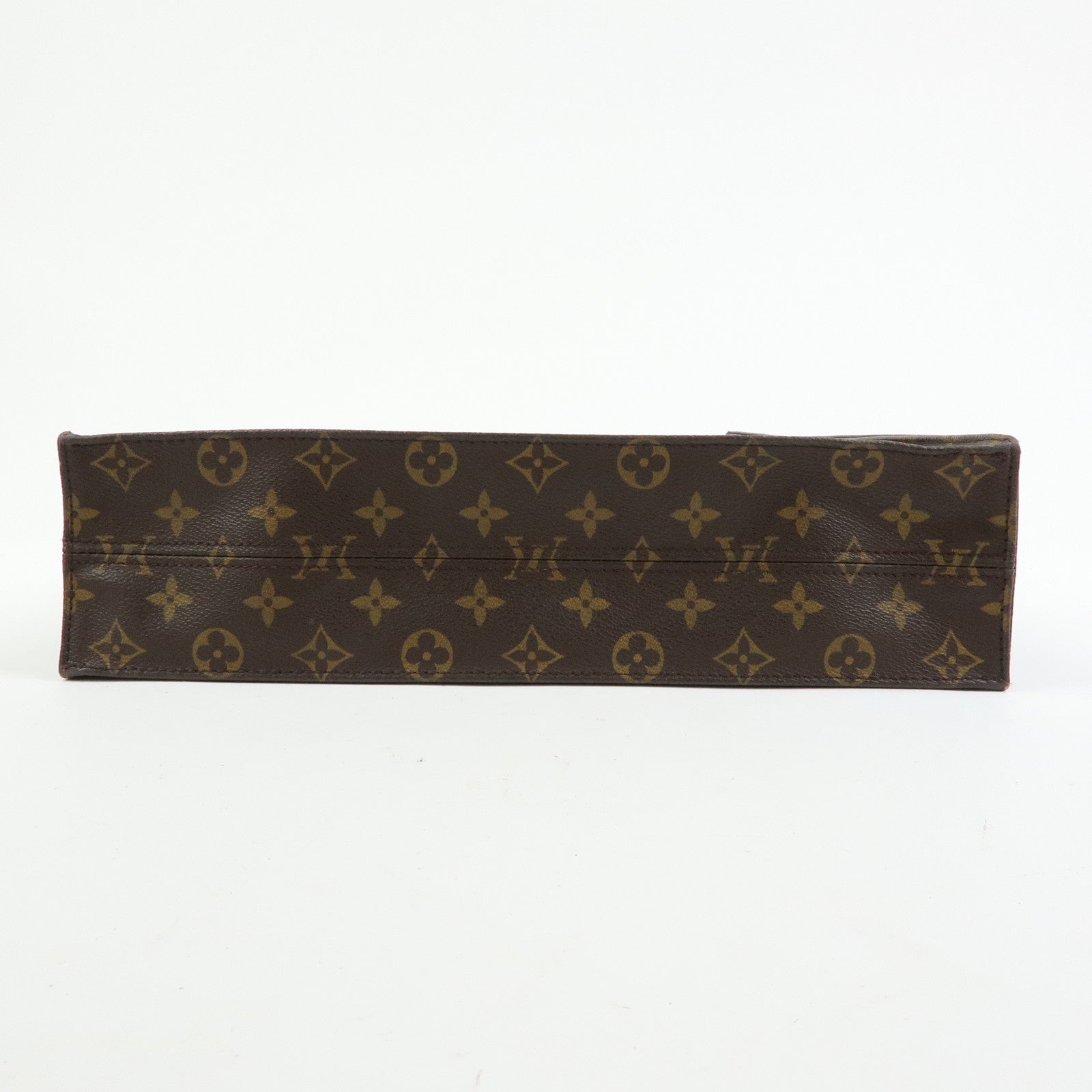 Louis Vuitton Monogram Sac Plat Tote Bag Hand Bag Brown M51140