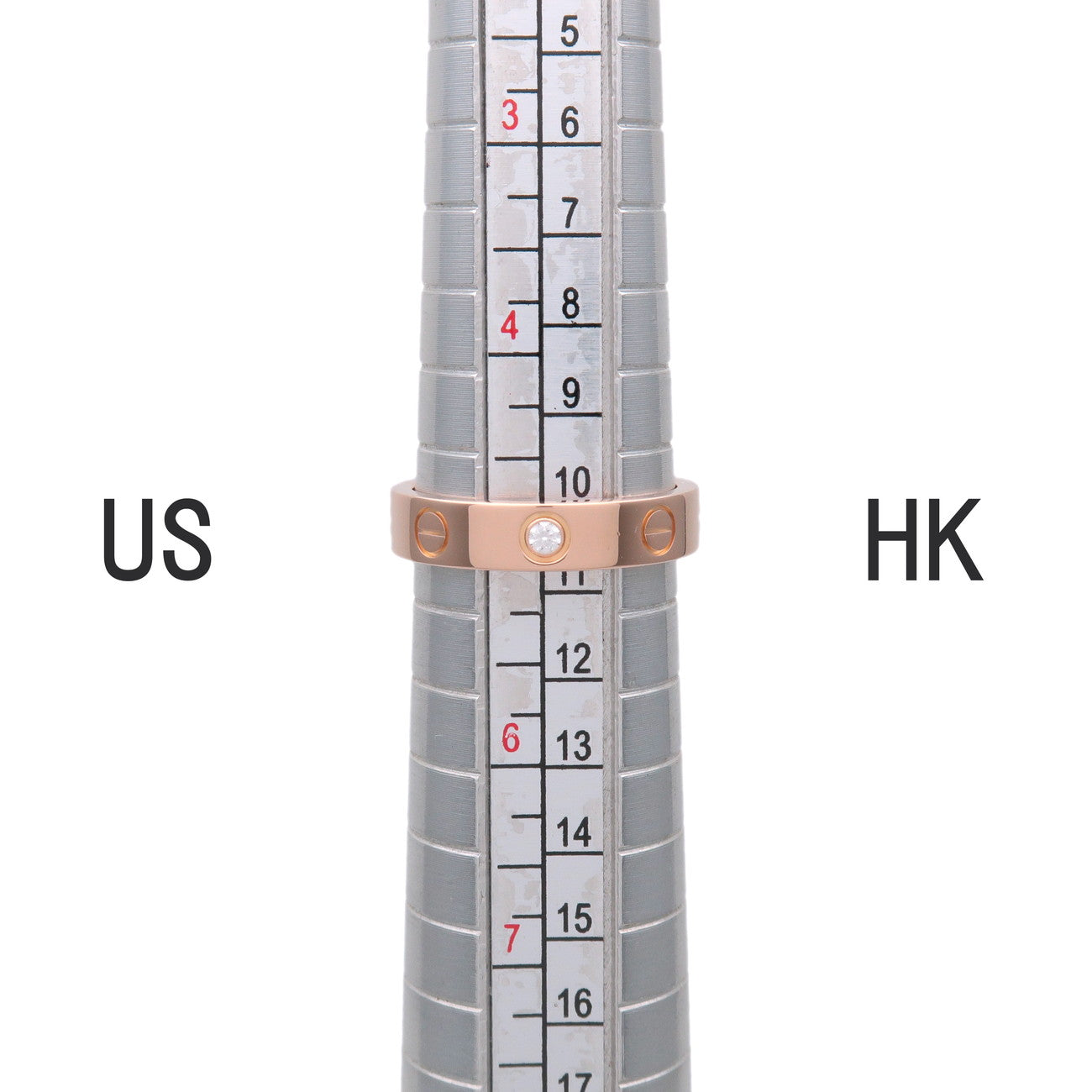 Cartier Mini Love 1P Diamond Ring K18 750PG #49 US5 EU49 HK10