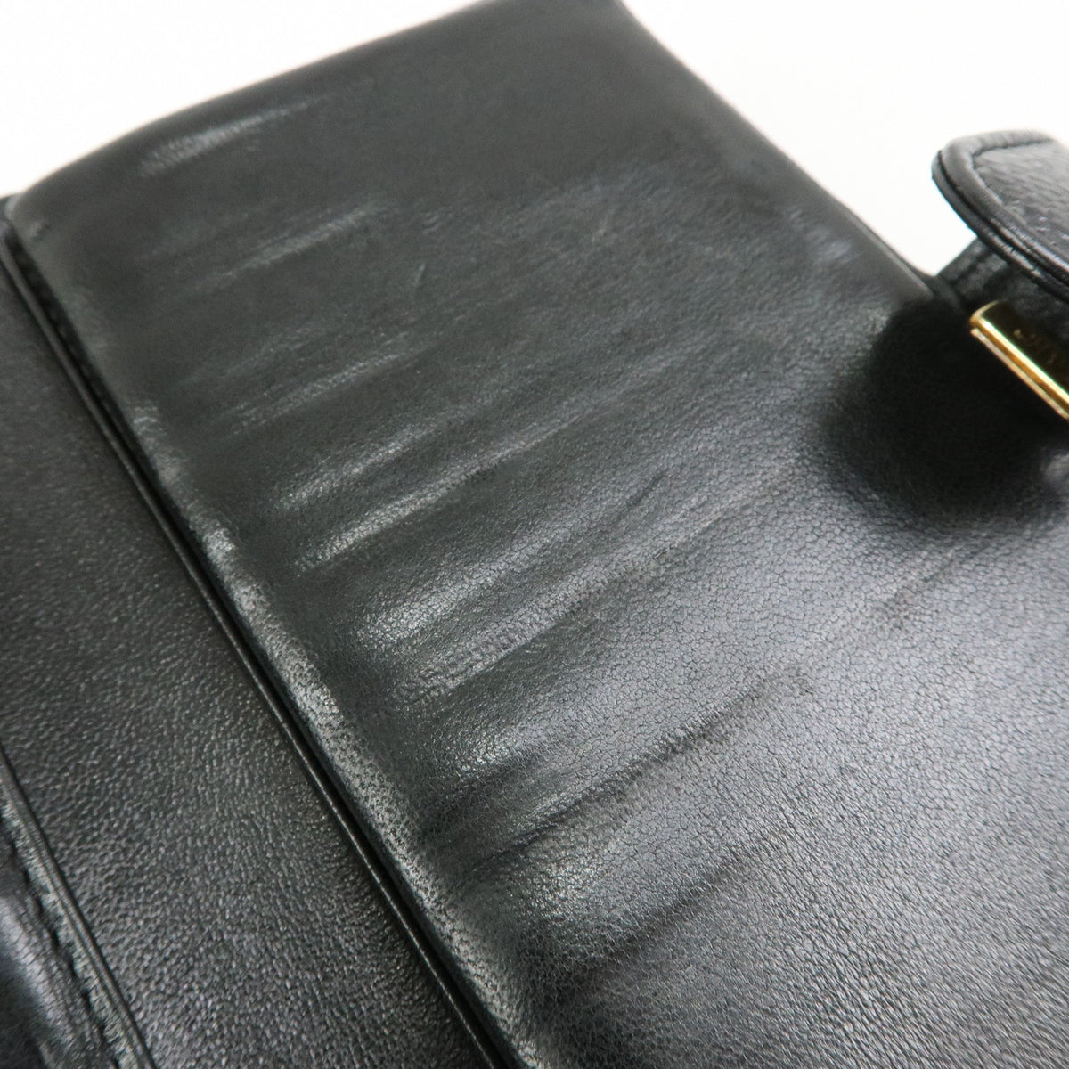 CHANEL COCO Mark Caviarskin Bi-fold Long Wallet  Black A82281