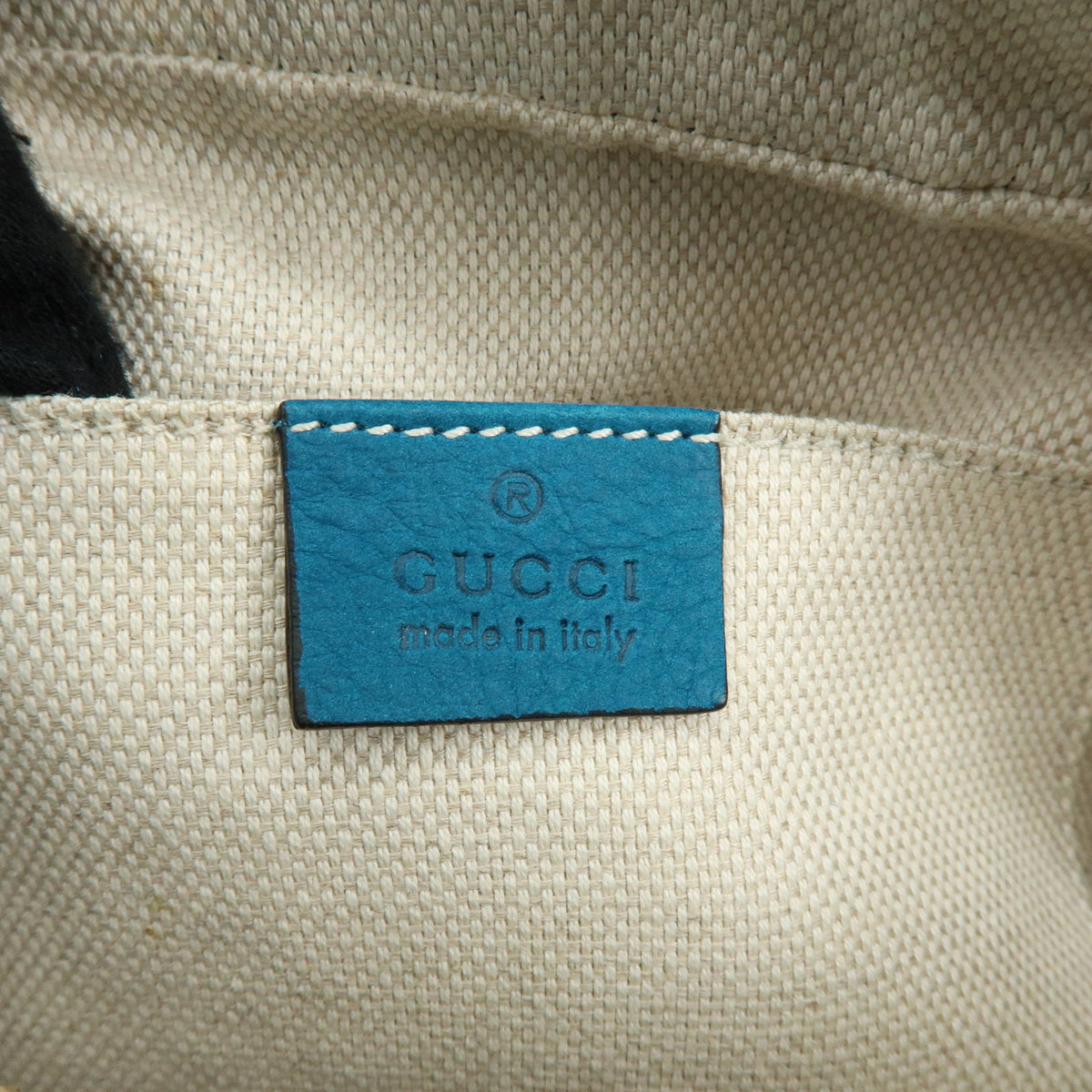 GUCCI SOHO Interlocking G Leather Disco Bag Shoulder Bag Blue 308364
