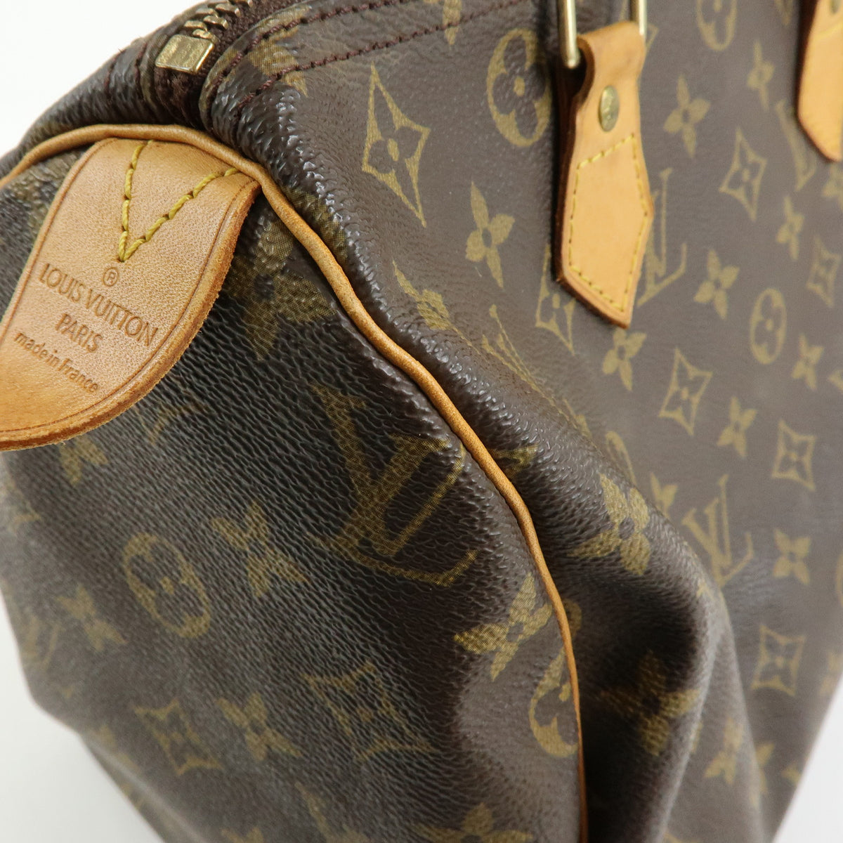Louis Vuitton Monogram Speedy 30 Boston Bag Hand Bag Brown M41526