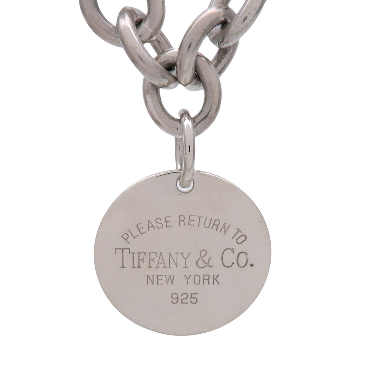 Tiffany & Co Return to Tiffany Round Tag Necklace SV925 Silver