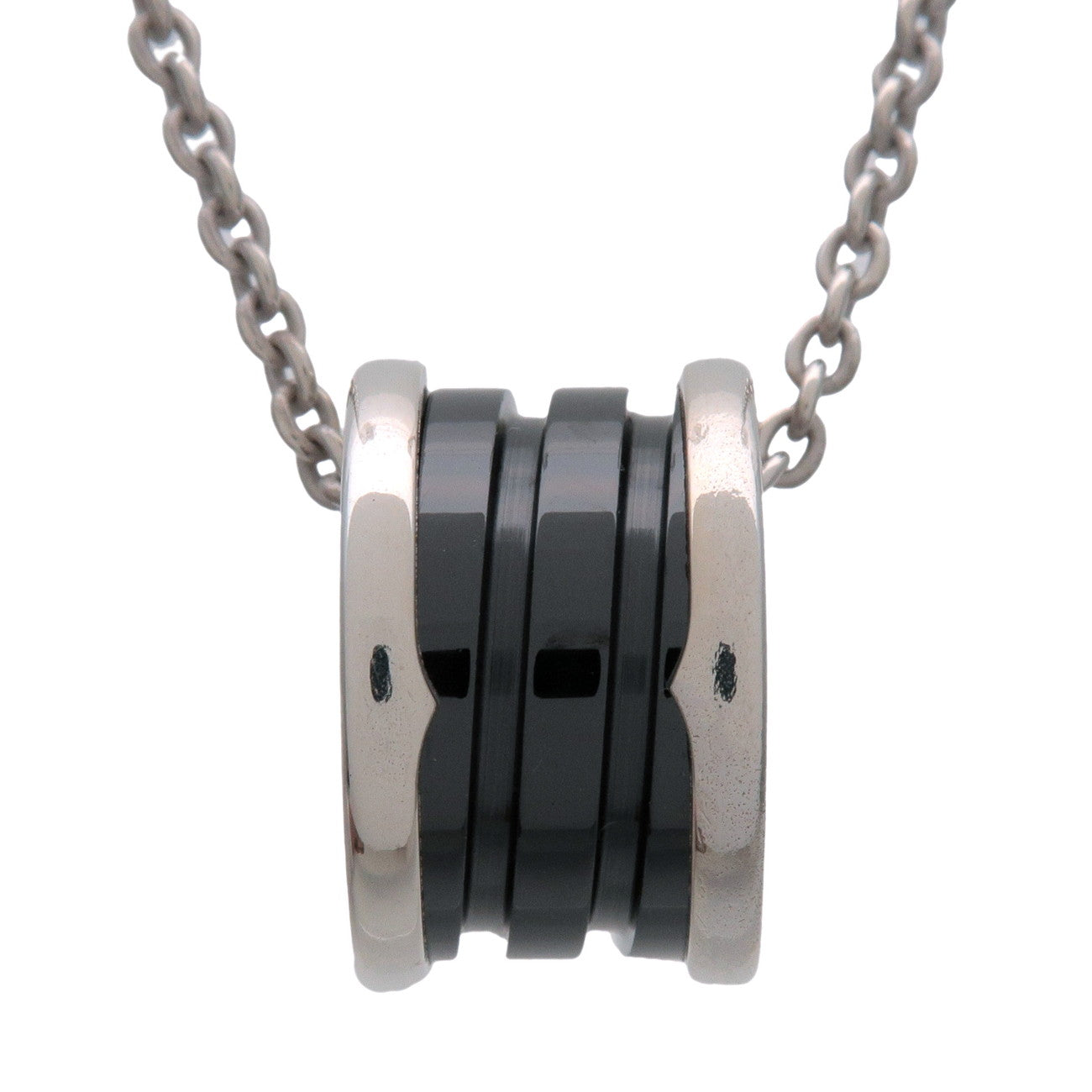 BVLGARI B-Zero1 Save the Children Necklace SV925 Black Ceramic
