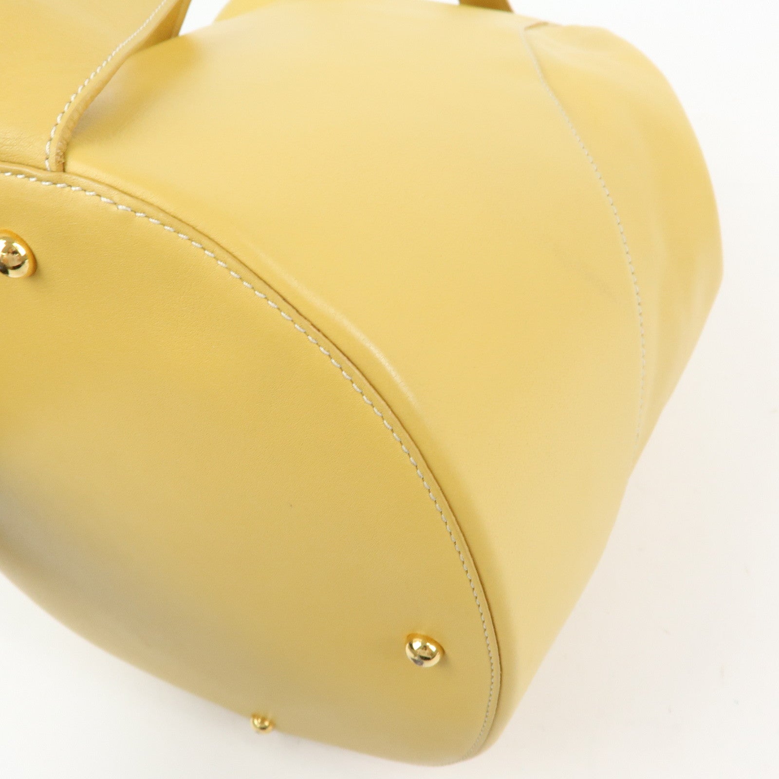 LOEWE Anton Anagram Leather Shoulder Bag Backpack and Pouch Yellow