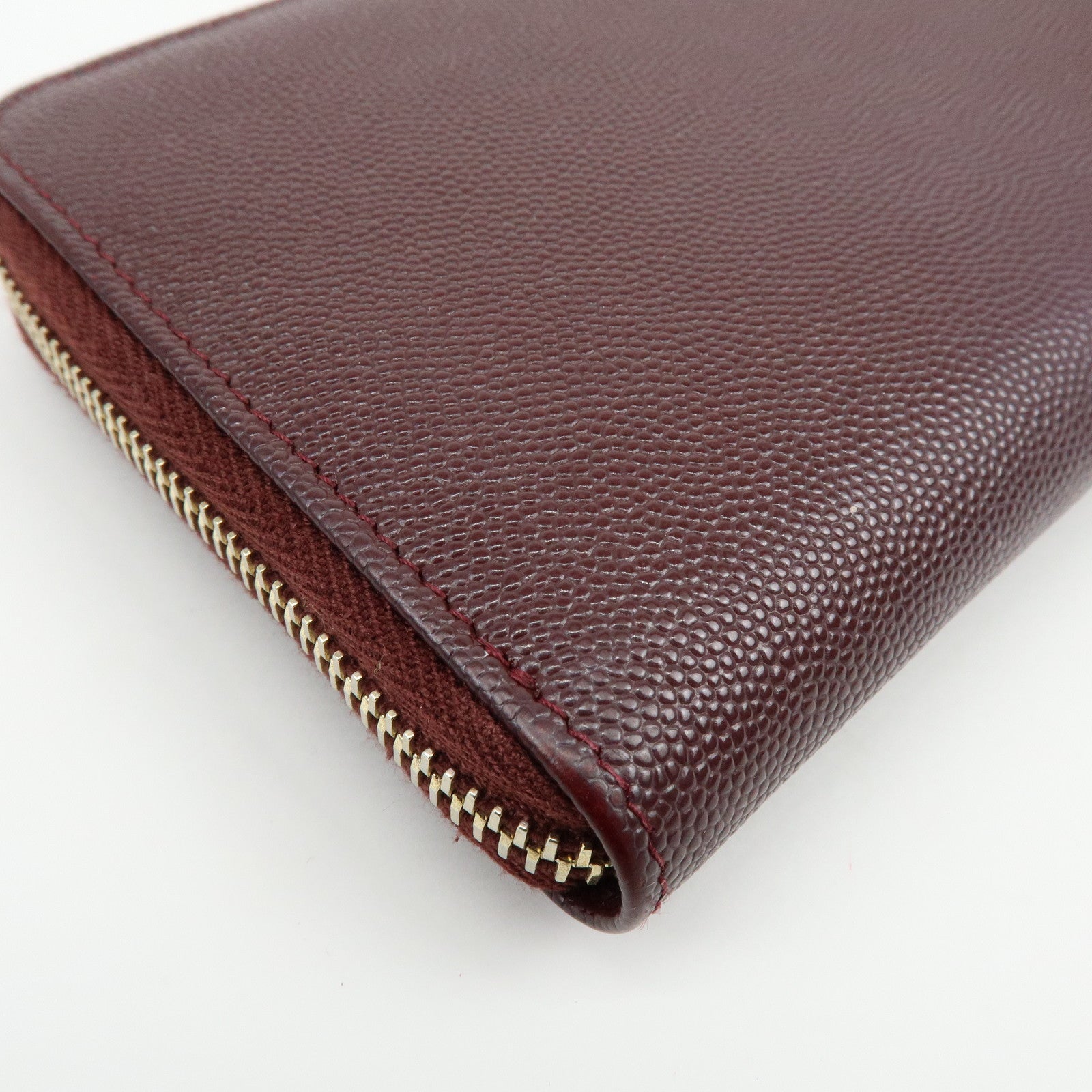 CHANEL Deauville COCO Mark Caviarskin Round Zippy Long Wallet A82281
