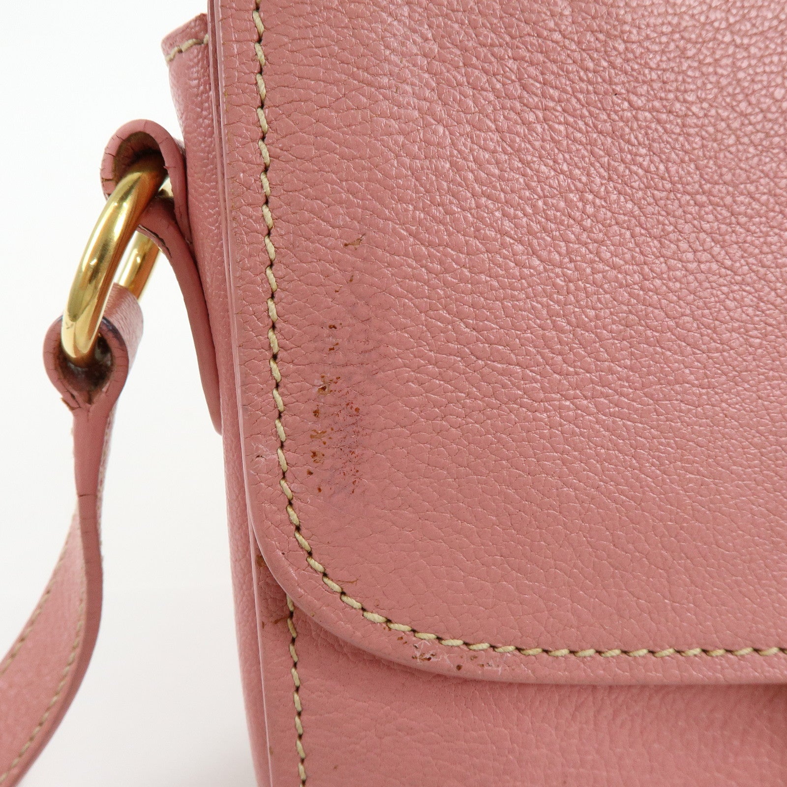 MIU MIU Madras Leather 2Way Bag Hand Bag Shoulder Bag Pink