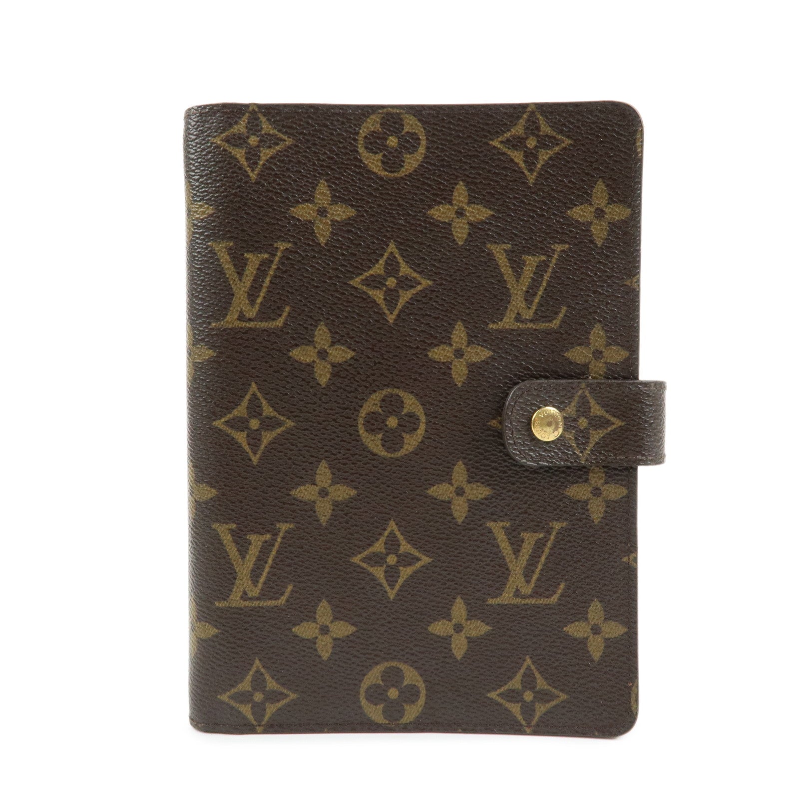 Louis Vuitton Monogram Agenda MM Planner Cover Brown R20004