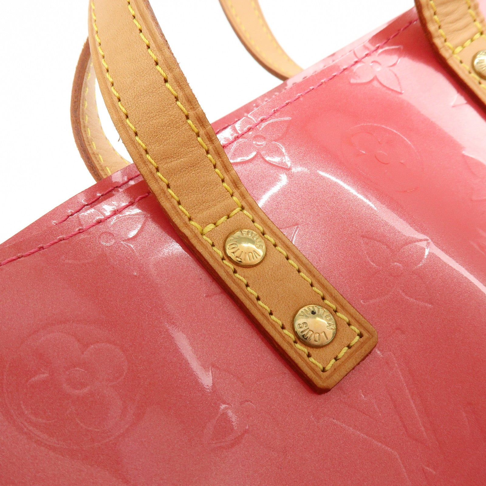 Louis Vuitton Monogram Vernis Reade PM Hand Bag Framboise M9132F