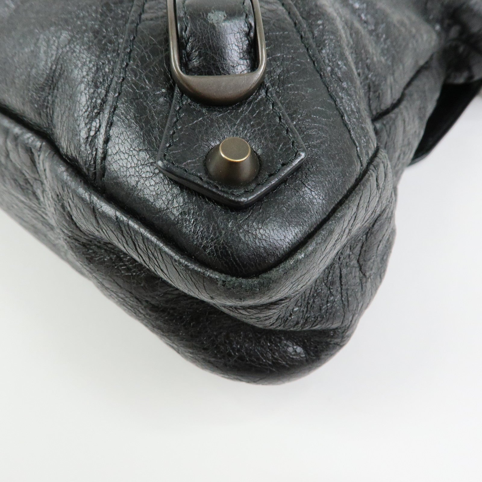 BALENCIAGA The Town Leather 2Way Bag Hand Bag Black 240579