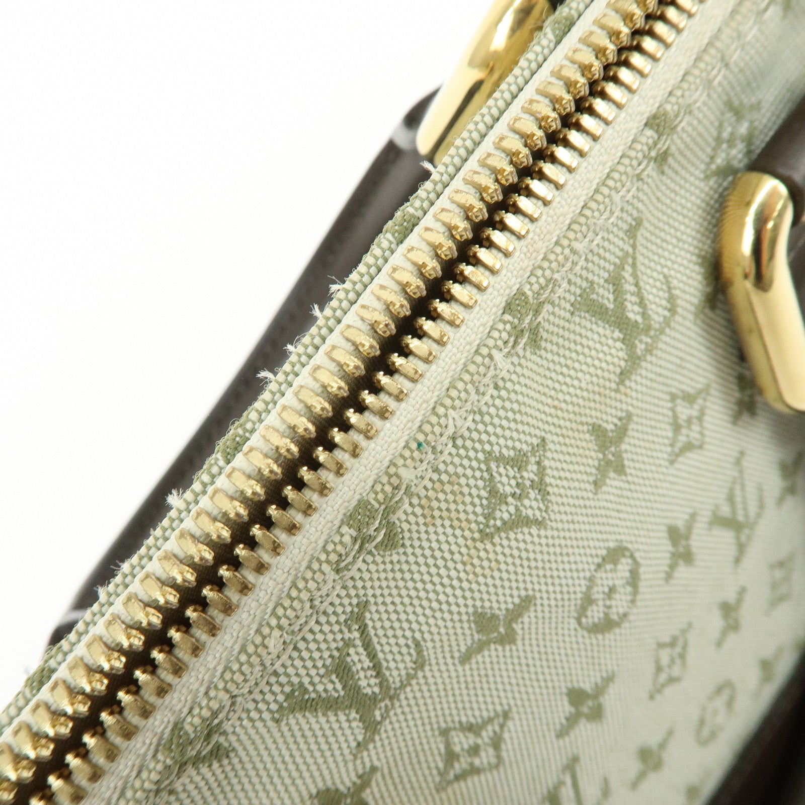 Louis Vuitton Monogram Mini Alma Long Hand Bag Khaki M92206