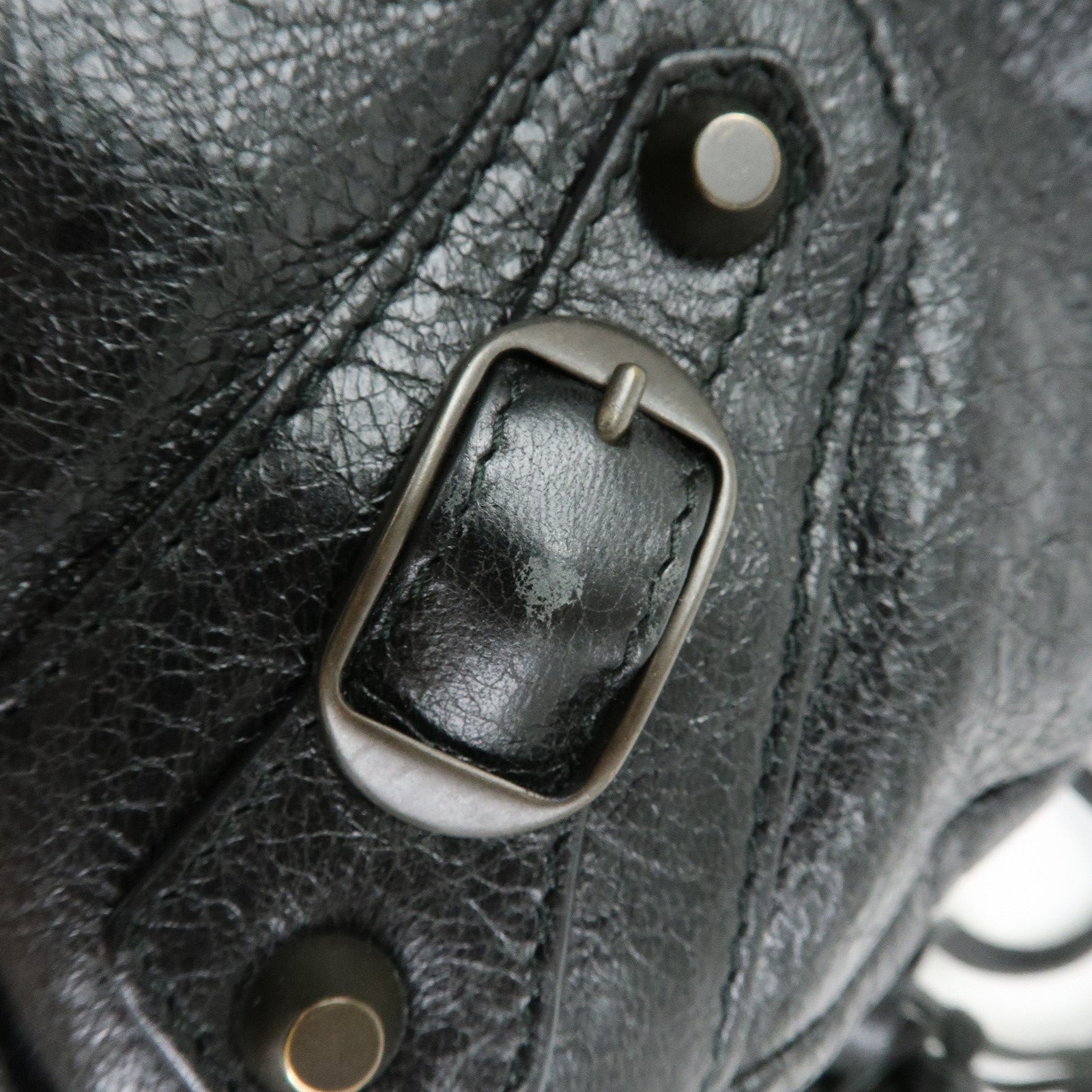 BALENCIAGA The Town Leather 2Way Bag Hand Bag Black 240579