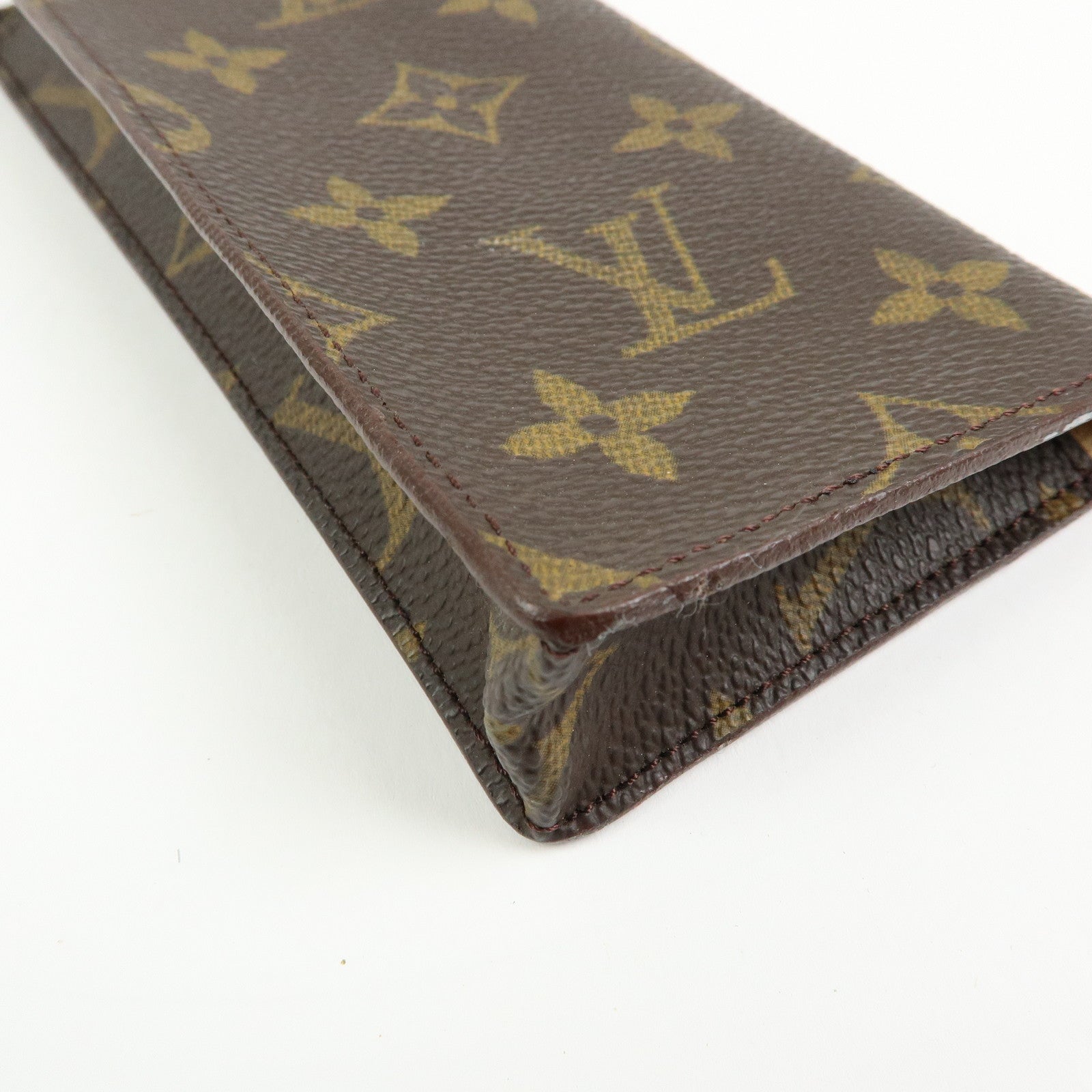 Louis Vuitton Monogram Set of 2 Glasses Case Brown M62962 M62970
